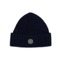 Stone Island Junior N03z3 Wool Ribbed Beanie Navy Blue V0020