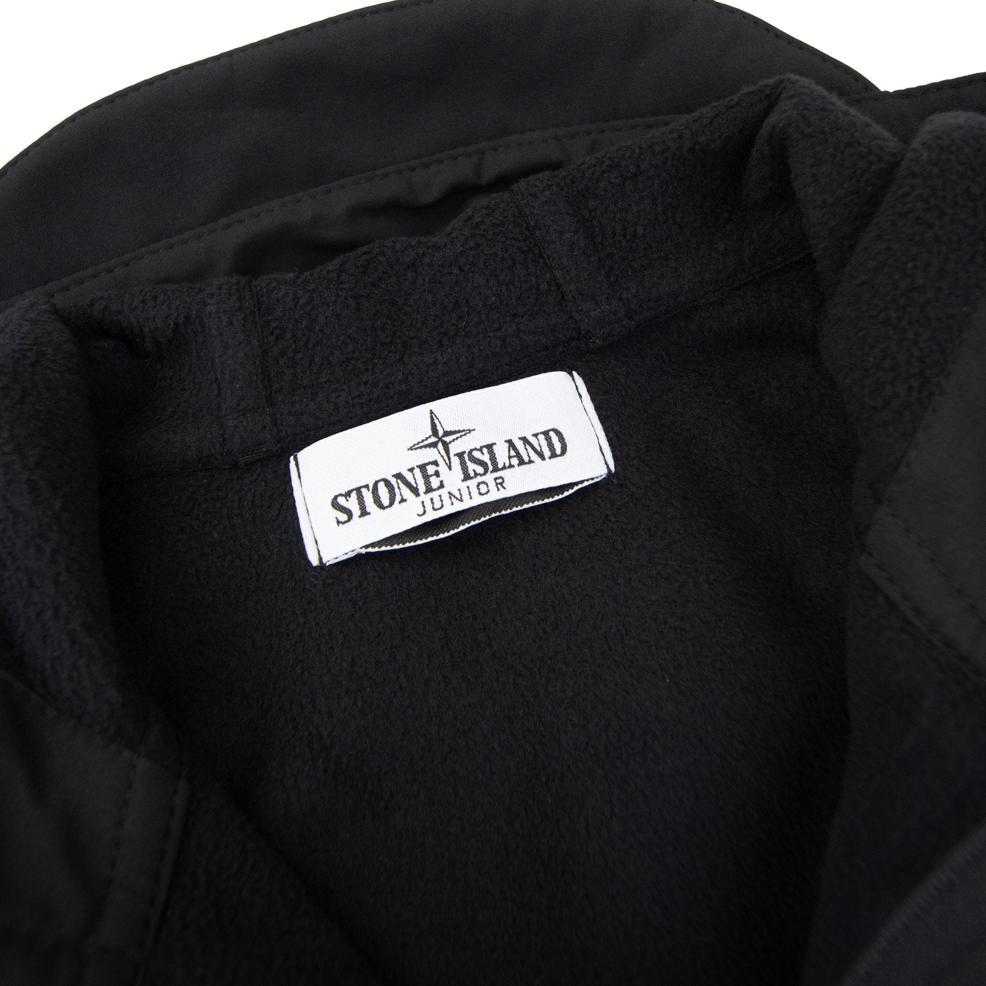 Stone Island Junior Q0122 Soft Shell-r_e.dye® Technology In Recycled Polyester Black V0029