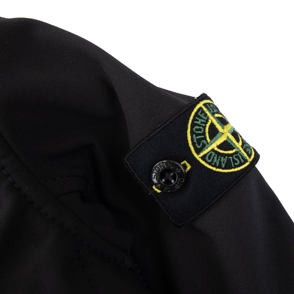 Stone Island Junior Q0122 Soft Shell-r_e.dye® Technology In Recycled Polyester Black V0029
