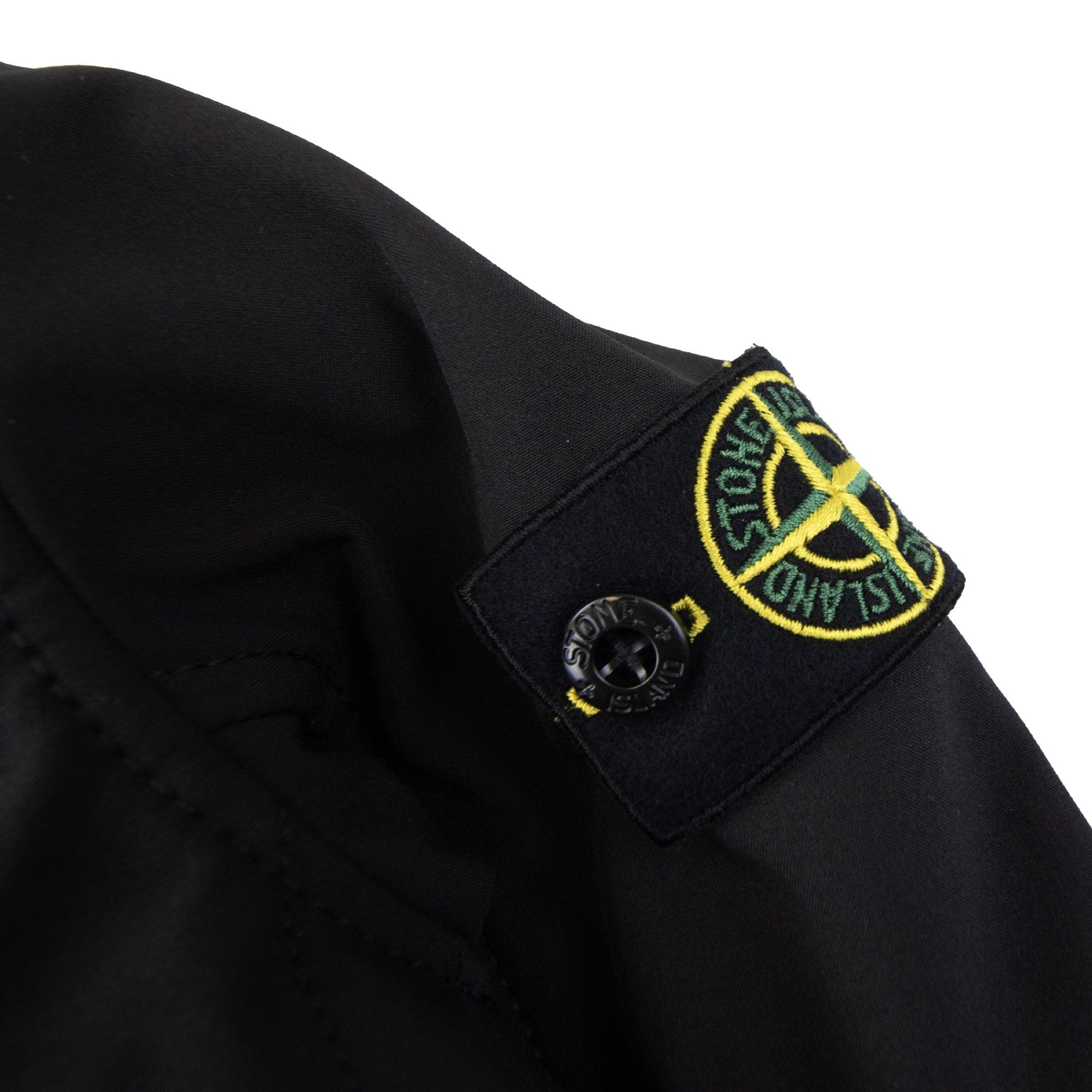 Stone Island Junior Q0122 Soft Shell-r_e.dye® Technology In Recycled Polyester Black V0029