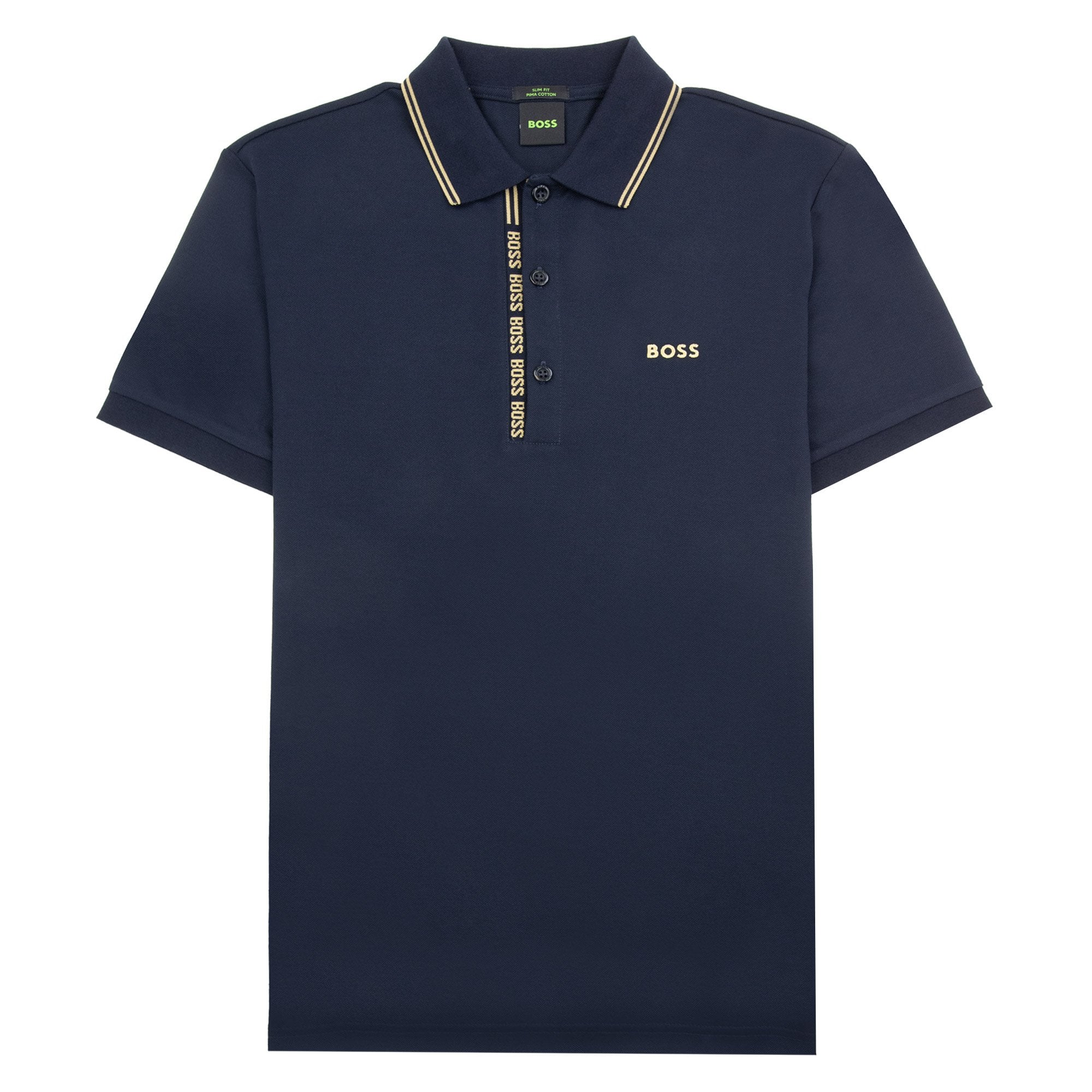 Hugo Boss Paule 4 Slim Fit Branded Placket Polo Navy 403