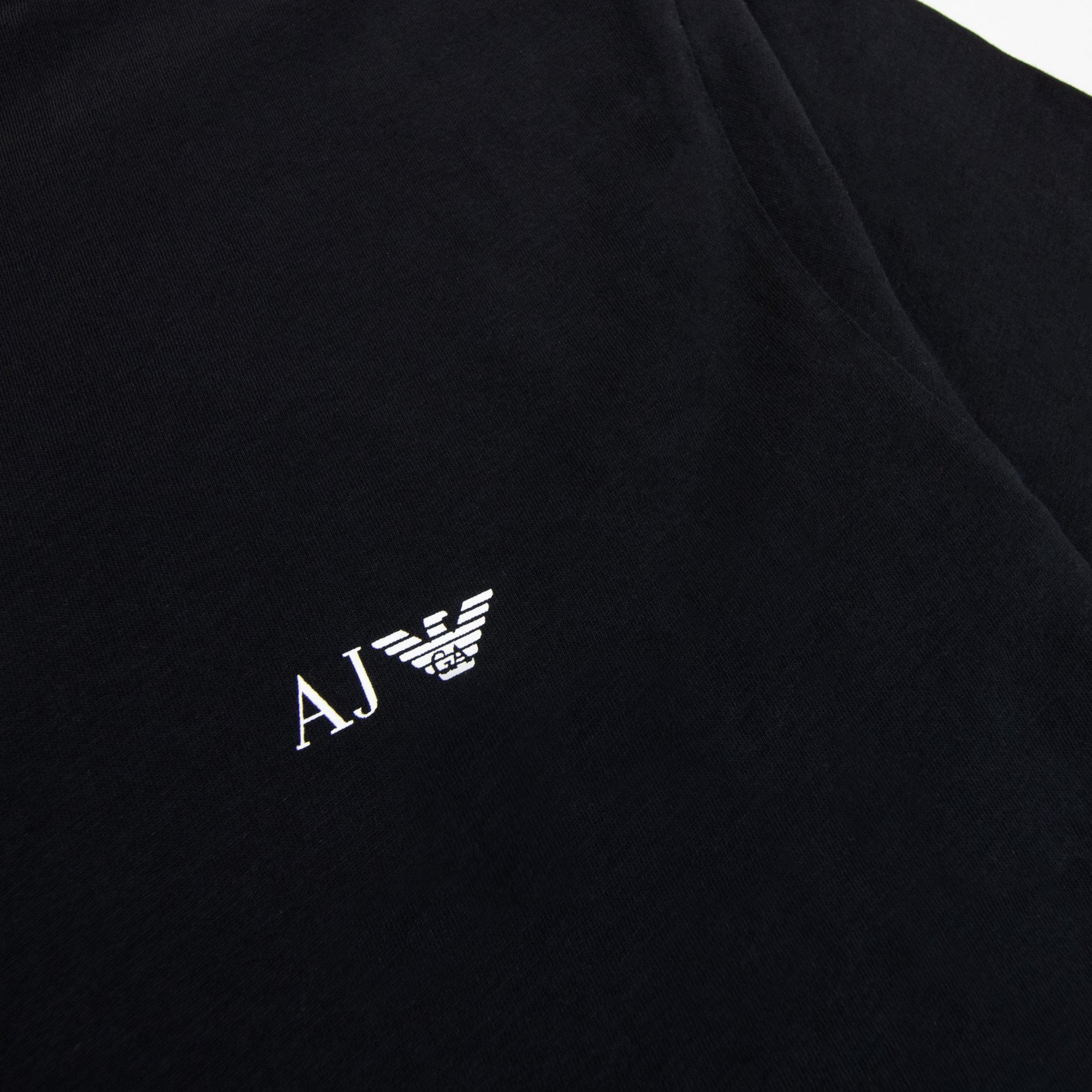 Armani Jeans Logo Print Crewneck T Shirt Black