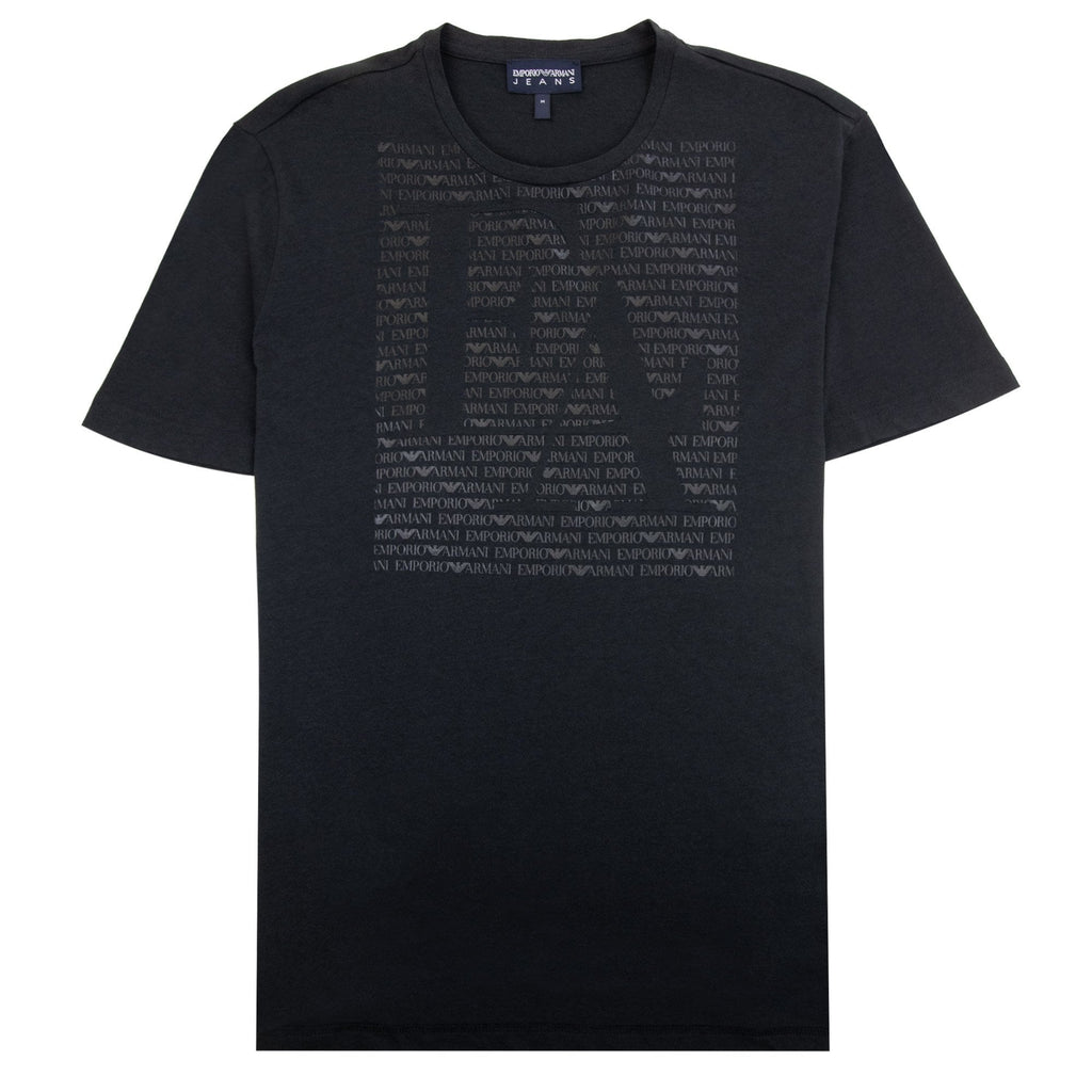 Emporio Armani Giro M/c Logo T Shirt Black AUG17