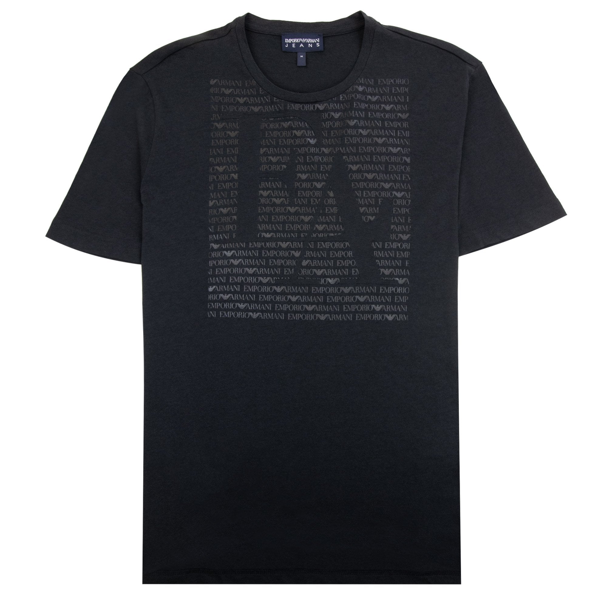 Emporio Armani Giro M/c Logo T Shirt Black AUG17