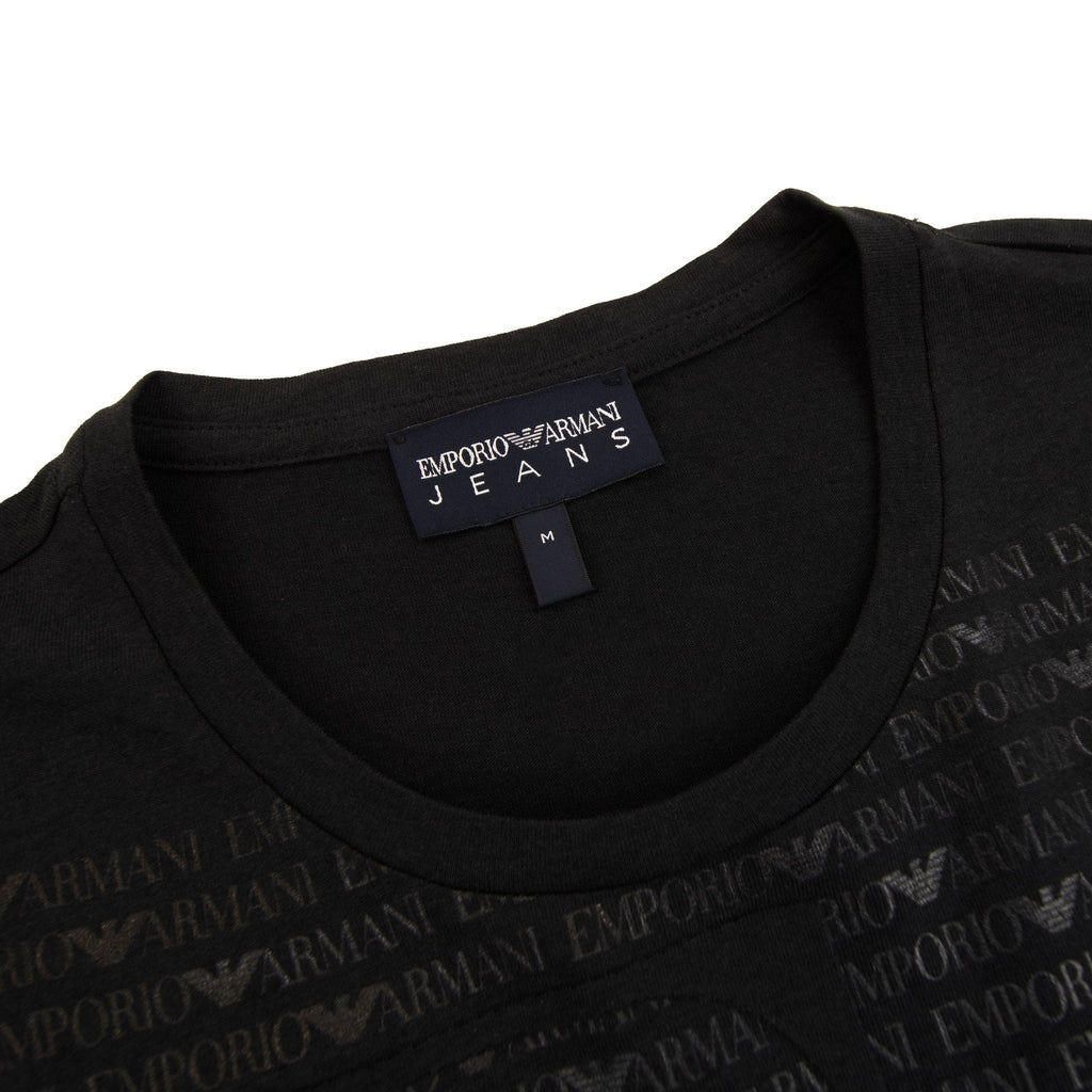 Emporio Armani Giro M/c Logo T Shirt Black AUG17