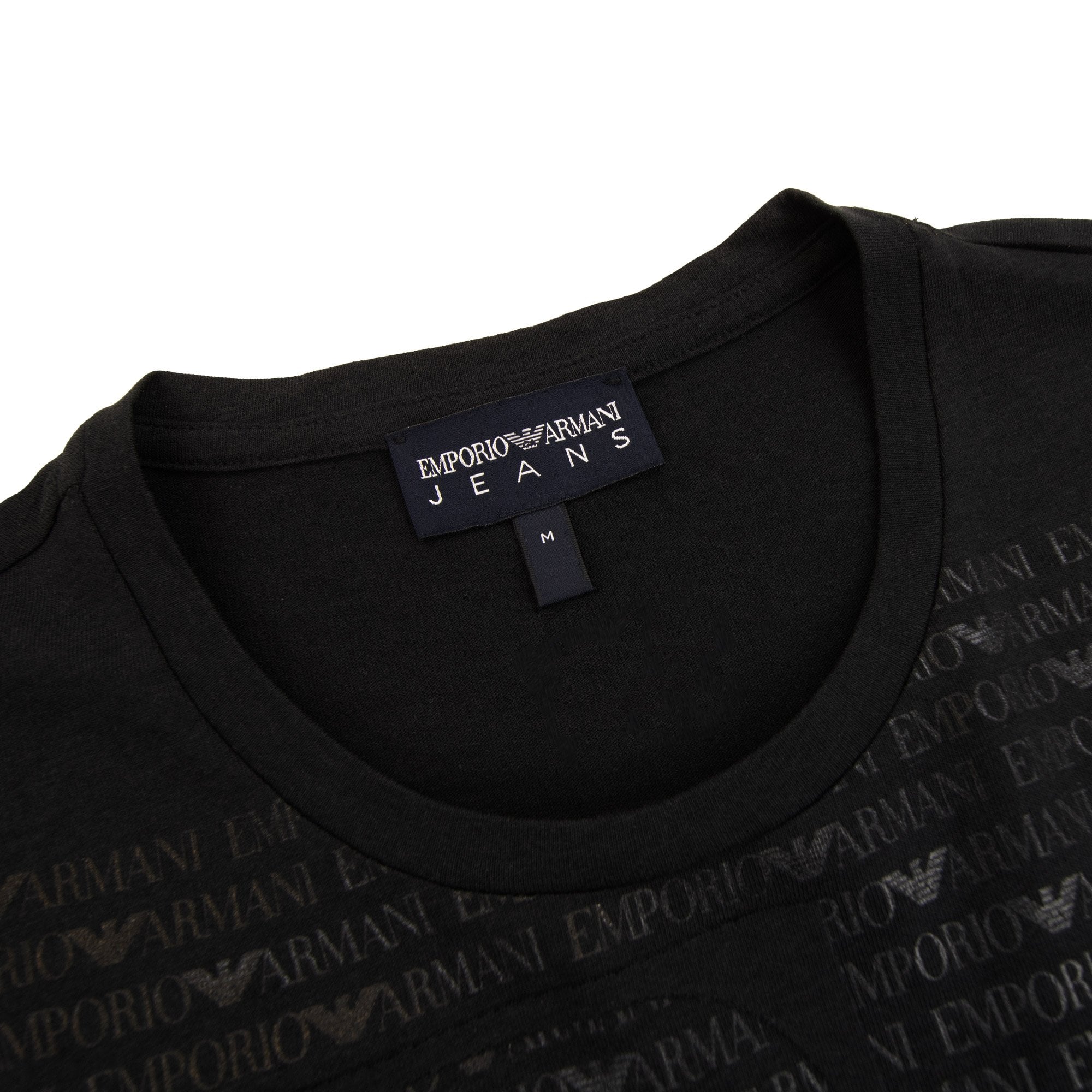 Emporio Armani Giro M/c Logo T Shirt Black AUG17