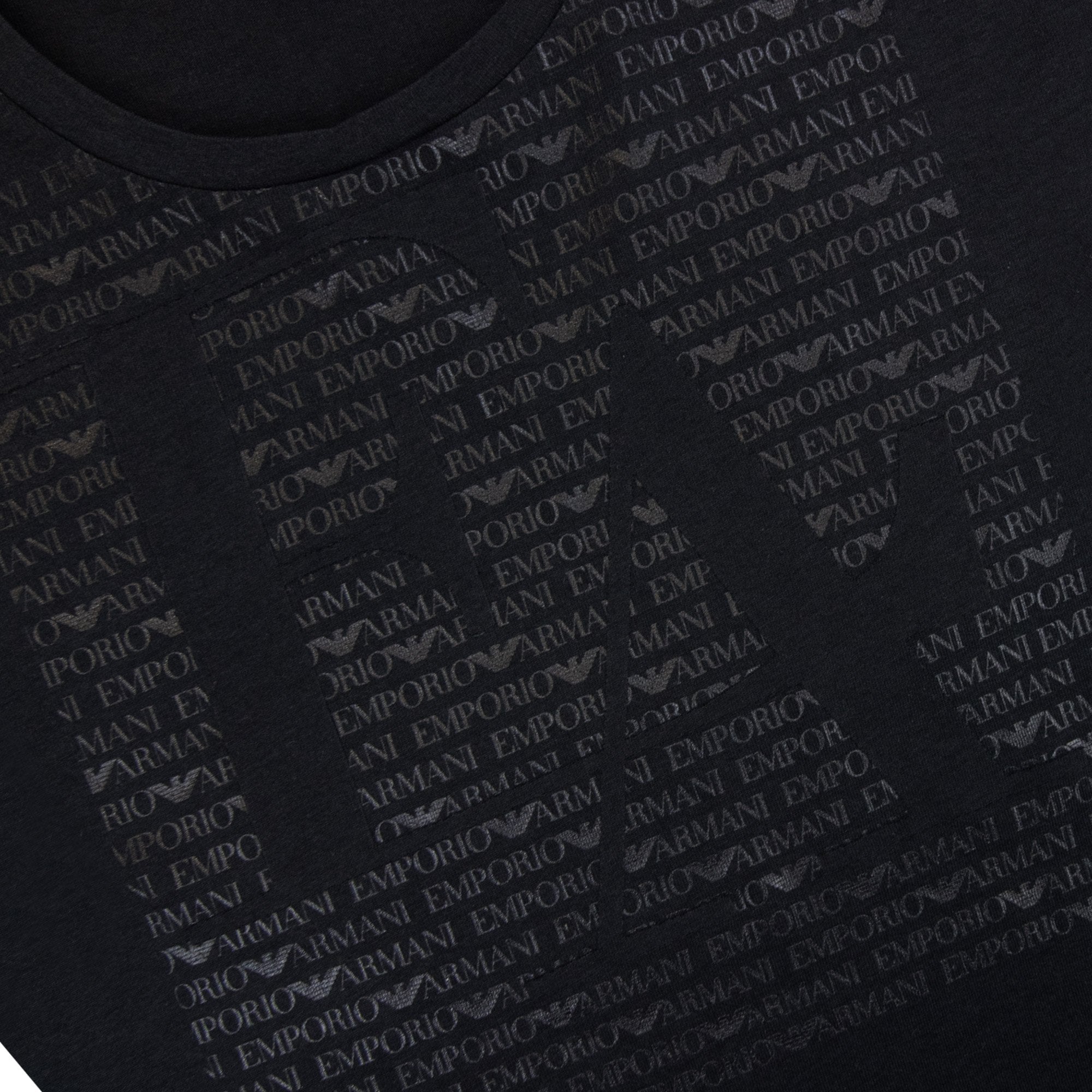 Emporio Armani Giro M/c Logo T Shirt Black AUG17