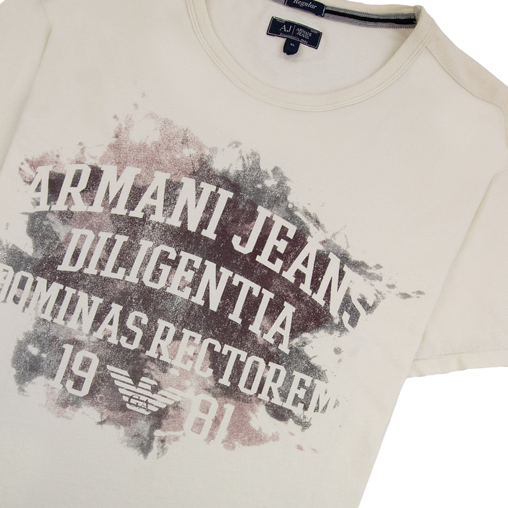 Armani Jeans Diligentia Crewneck T Shirt Bianco