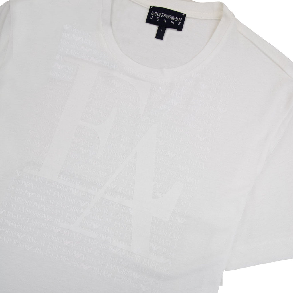 Emporio Armani Giro M/c Logo T Shirt White AUG17