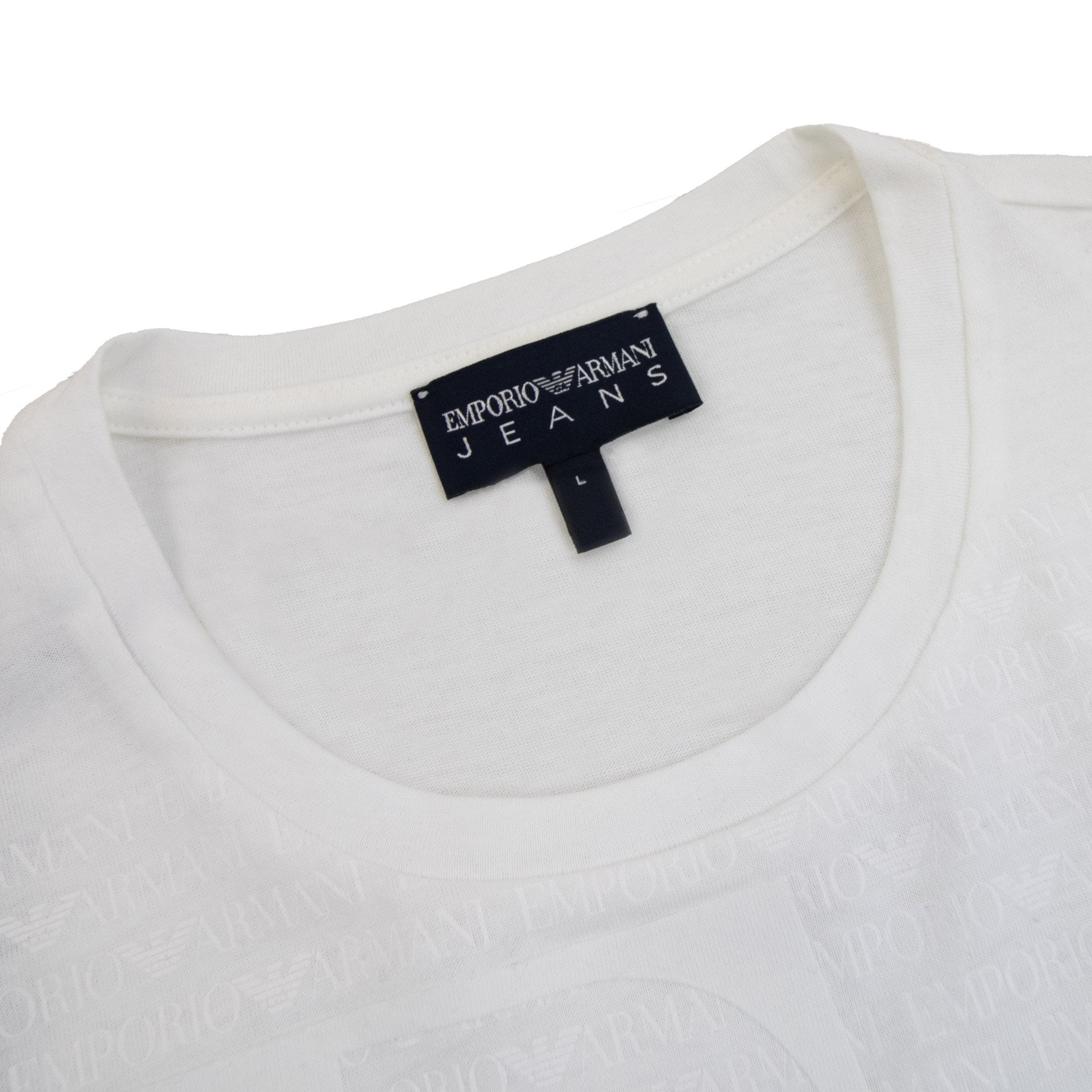 Emporio Armani Giro M/c Logo T Shirt White AUG17