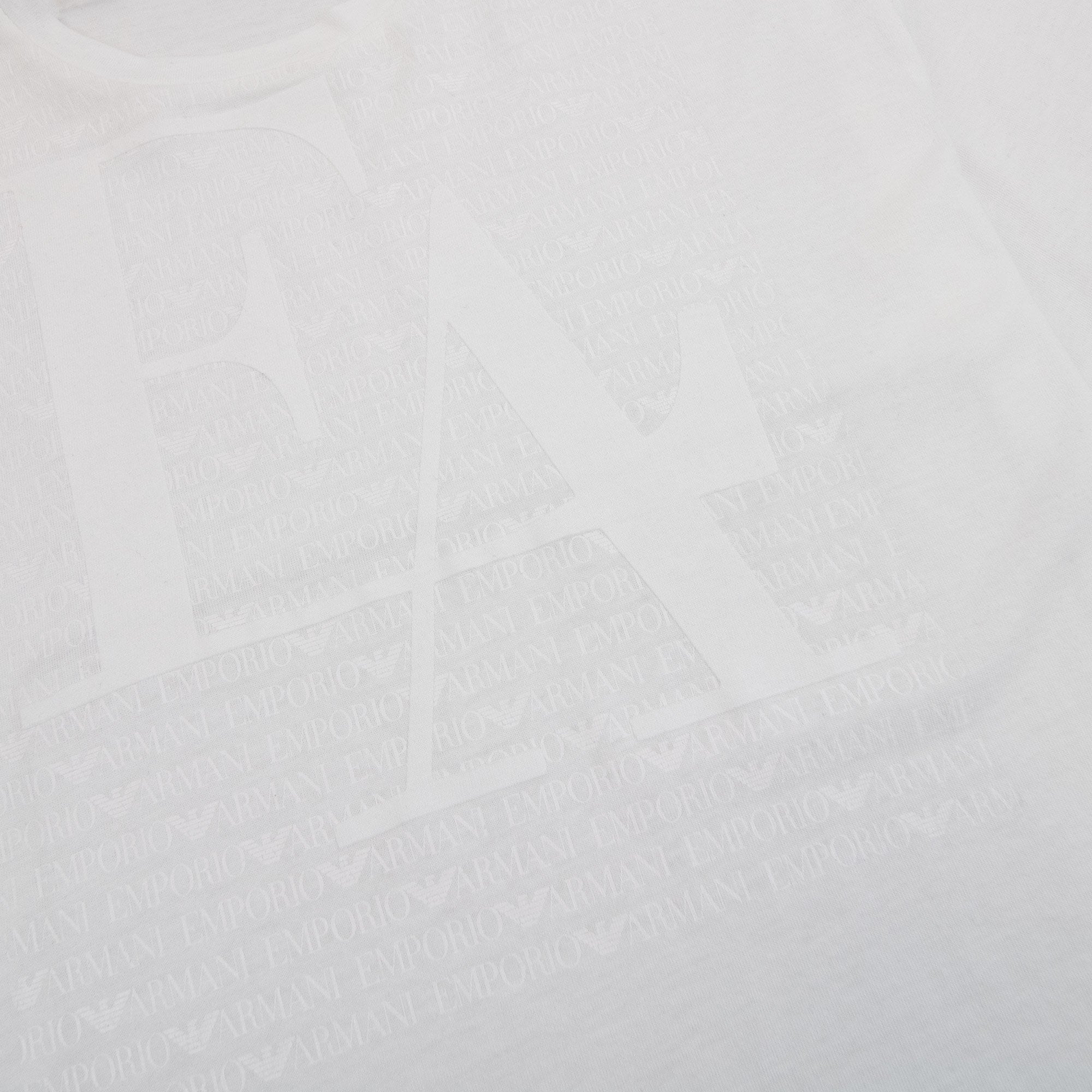 Emporio Armani Giro M/c Logo T Shirt White AUG17