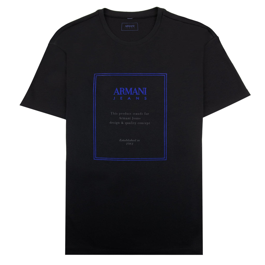 Armani Jeans Box Logo T Shirt Black