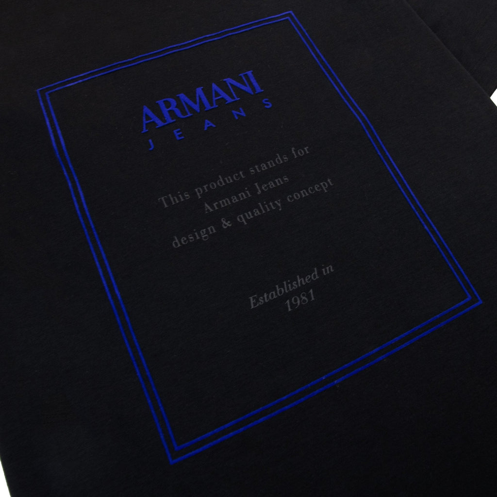 Armani Jeans Box Logo T Shirt Black