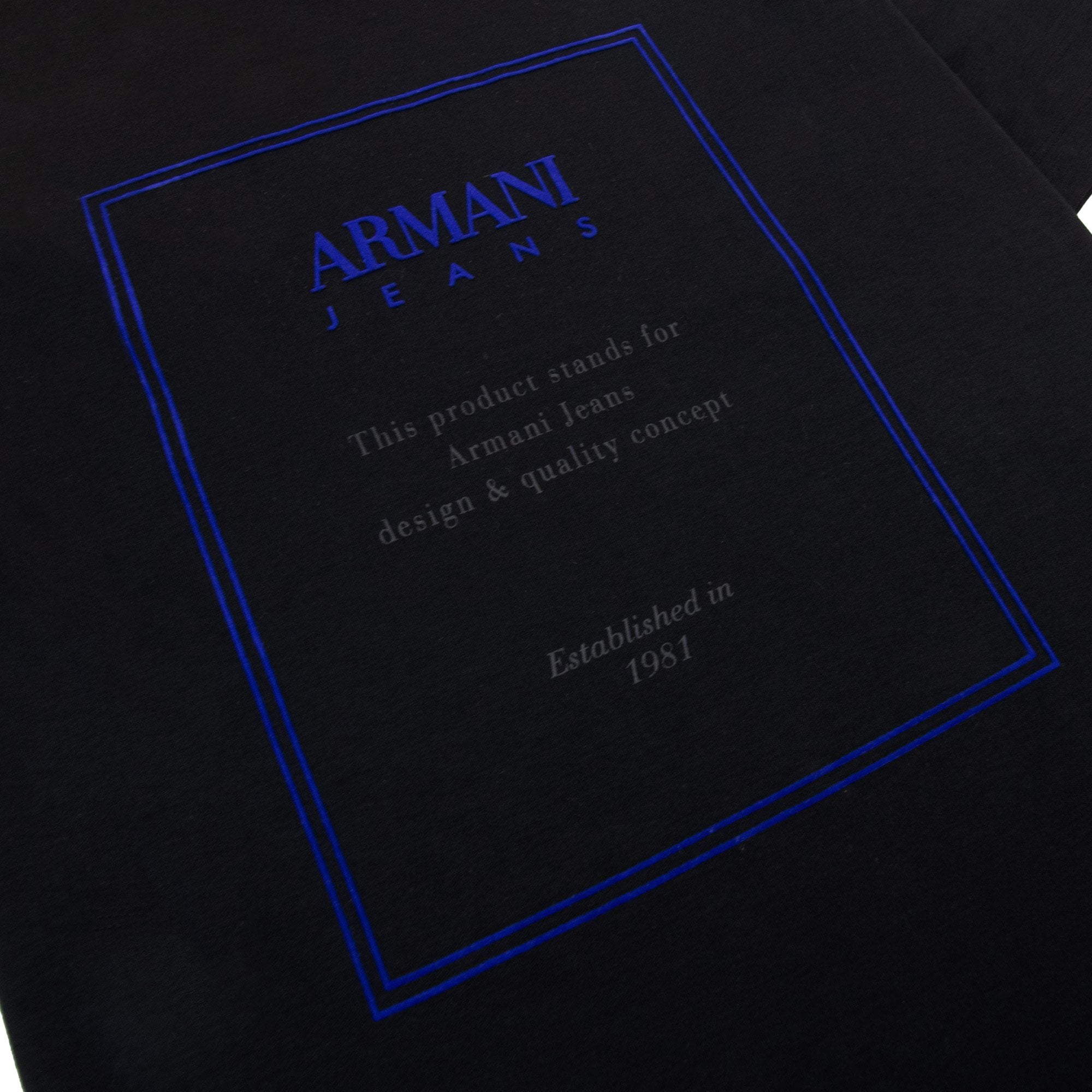 Armani Jeans Box Logo T Shirt Black