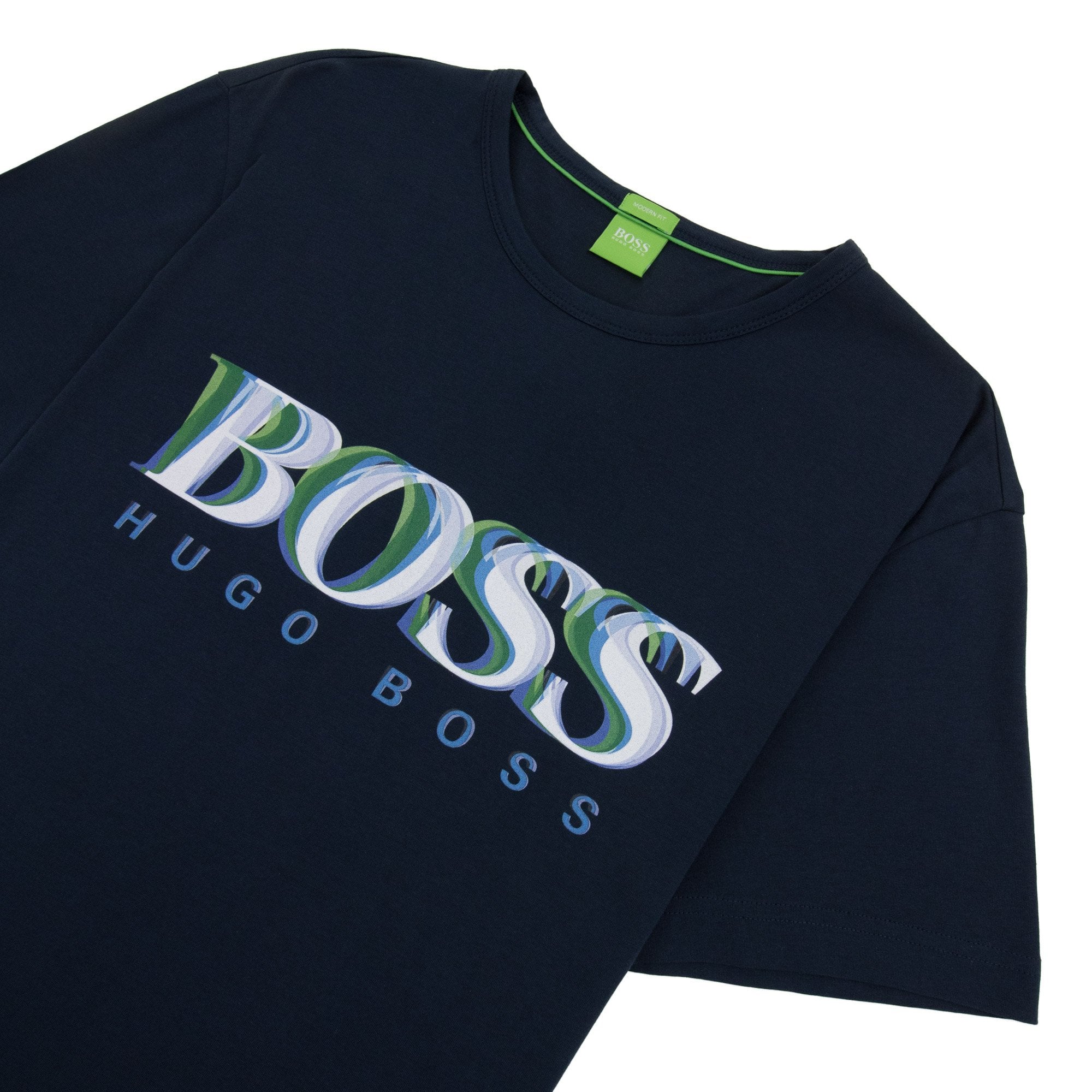 Hugo Boss Tee 7 Logo T Shirt Navy 410