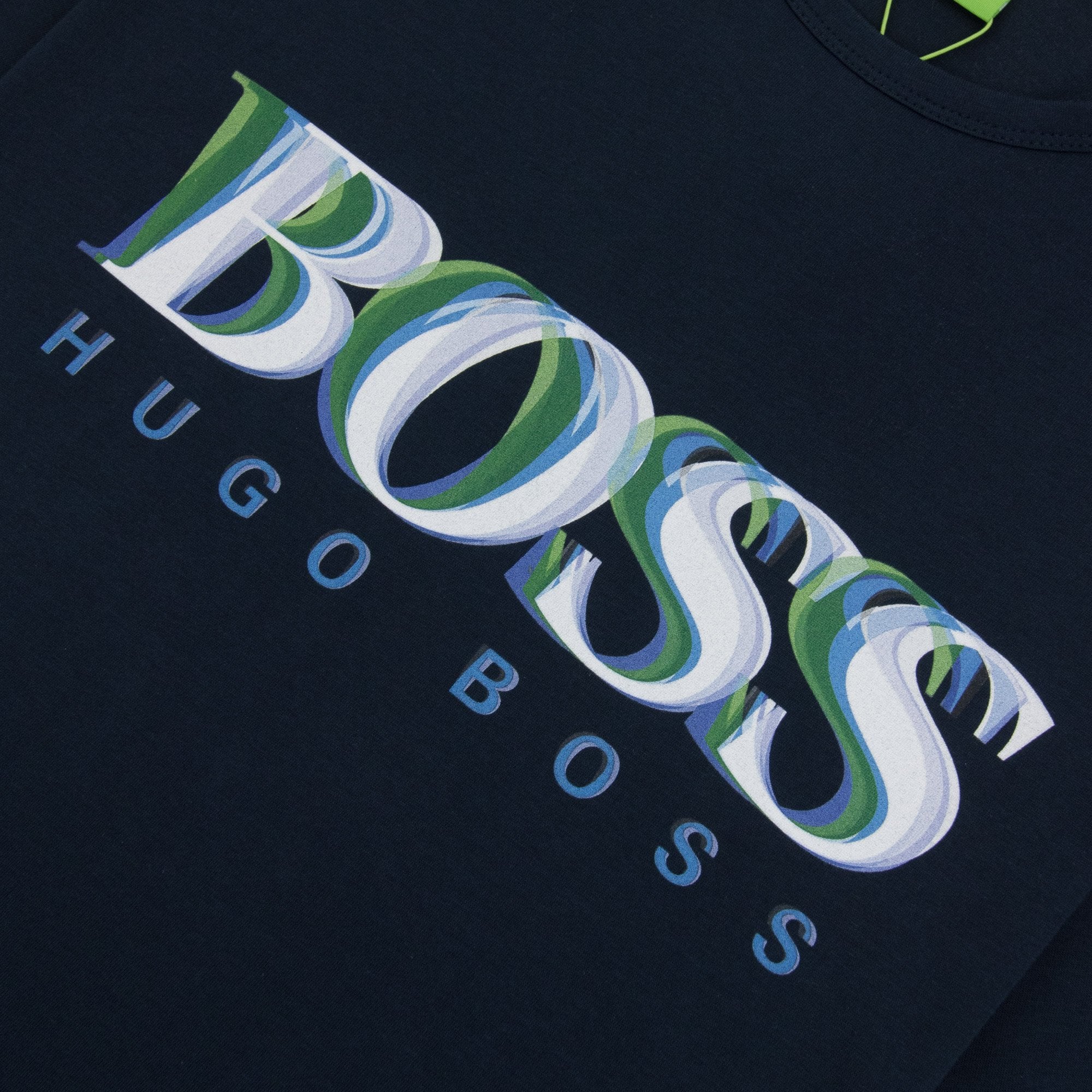 Hugo Boss Tee 7 Logo T Shirt Navy 410