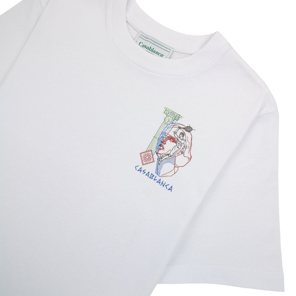 Casablanca Drawing Lab Screen Printed T Shirt White