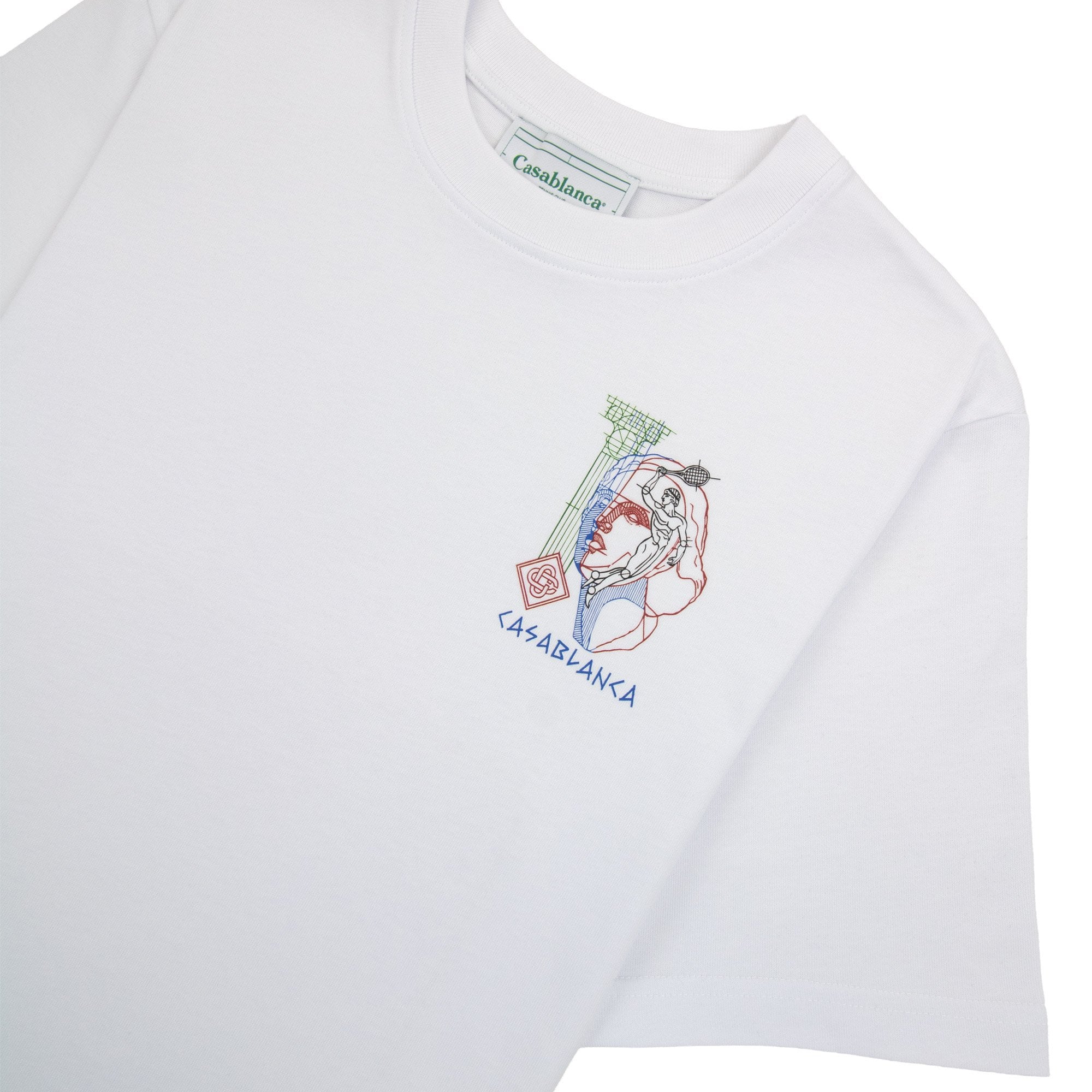 Casablanca Drawing Lab Screen Printed T Shirt White