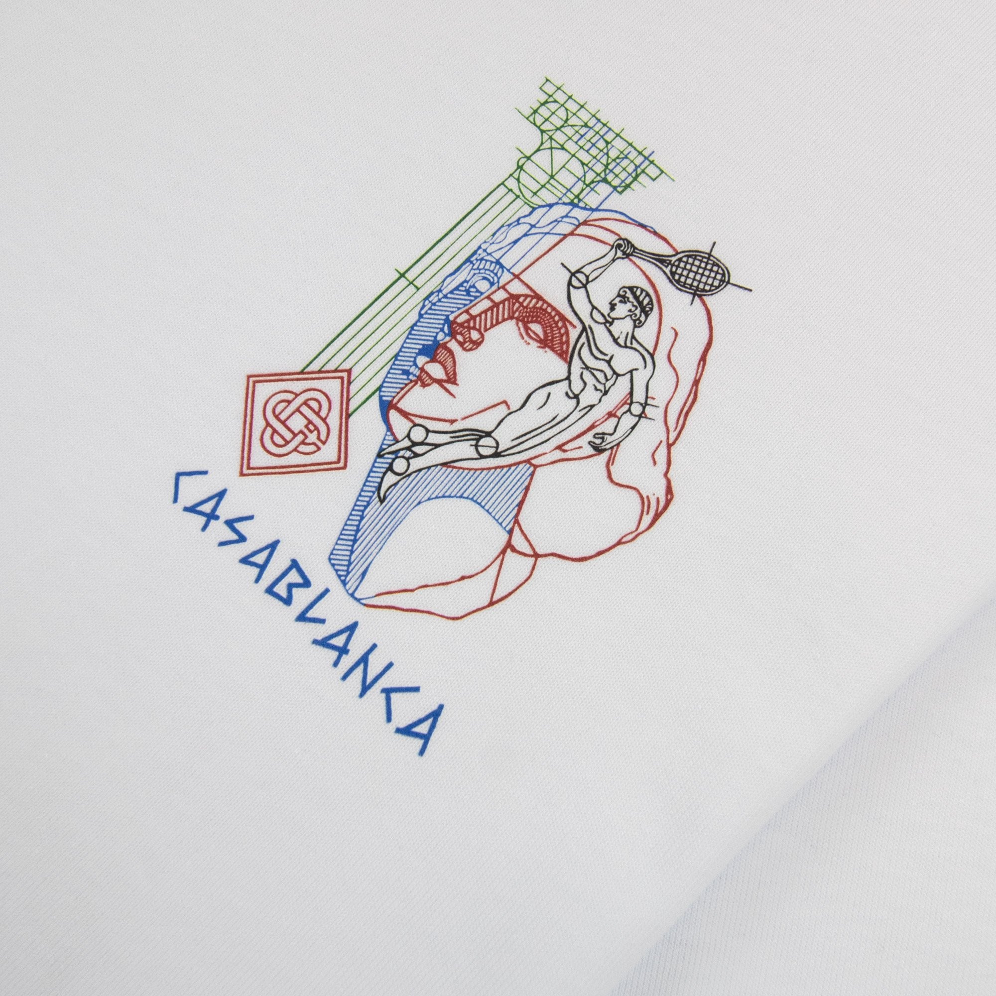 Casablanca Drawing Lab Screen Printed T Shirt White
