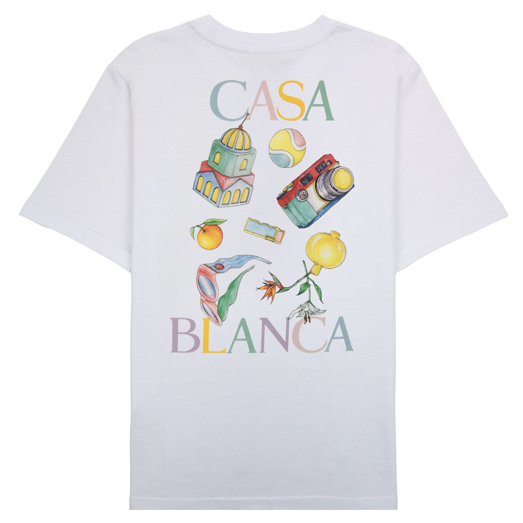 Casablanca Objets En Vrac Printed T Shirt White 001