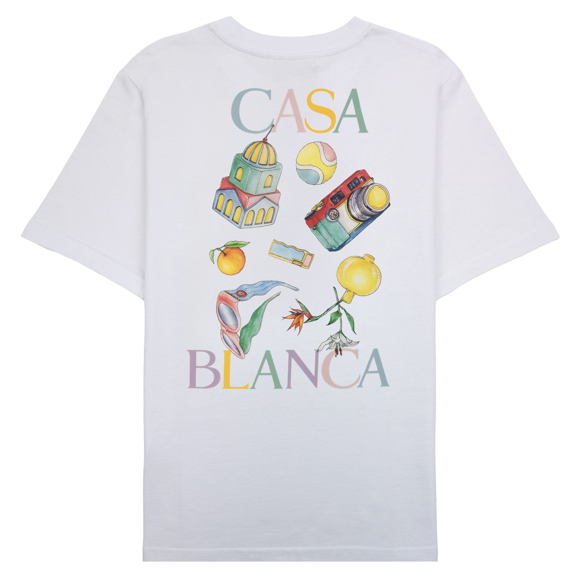 Casablanca Objets En Vrac Printed T Shirt White 001