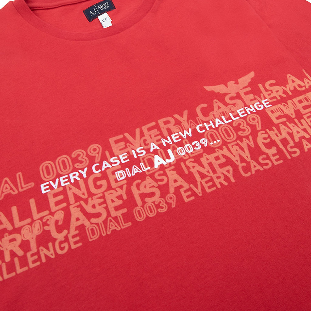 Armani Jeans Dial Aj 0039 Logo T Shirt Rosso Red