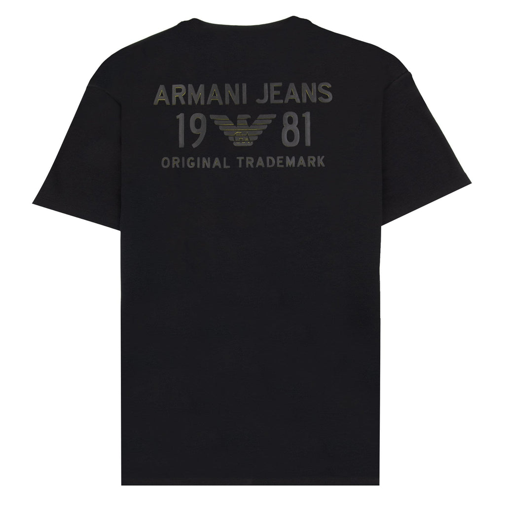 Armani Jeans Eagle Logo T Shirt Black
