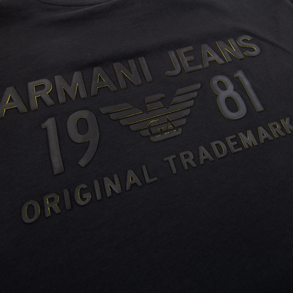 Armani Jeans Eagle Logo T Shirt Black