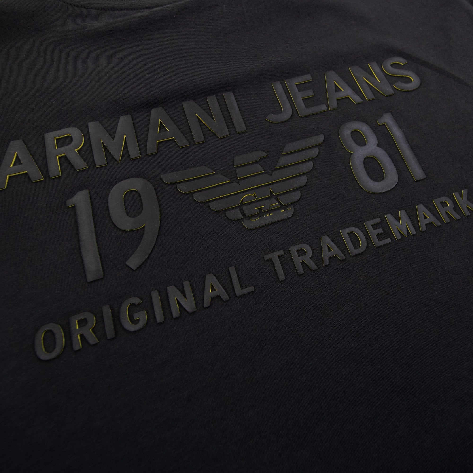 Armani Jeans Eagle Logo T Shirt Black