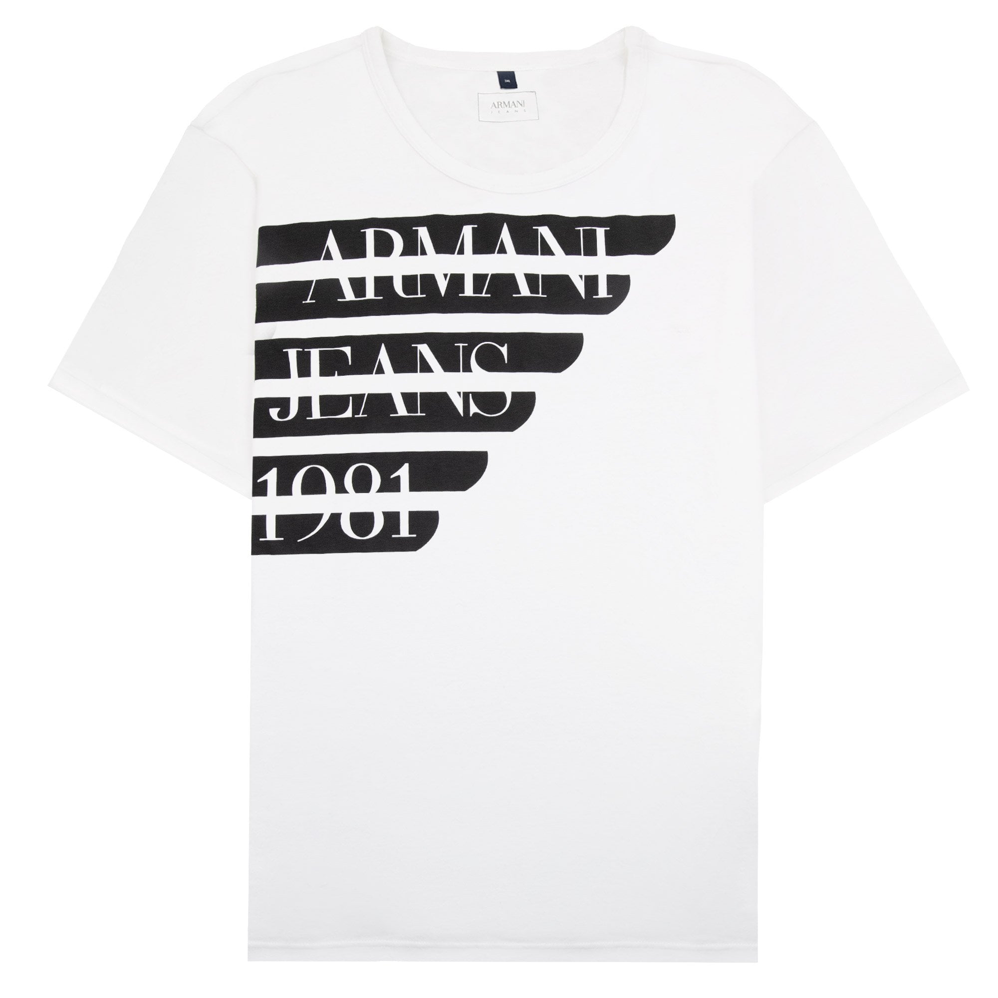 Armani Jeans Classic Logo Crewneck T Shirt White