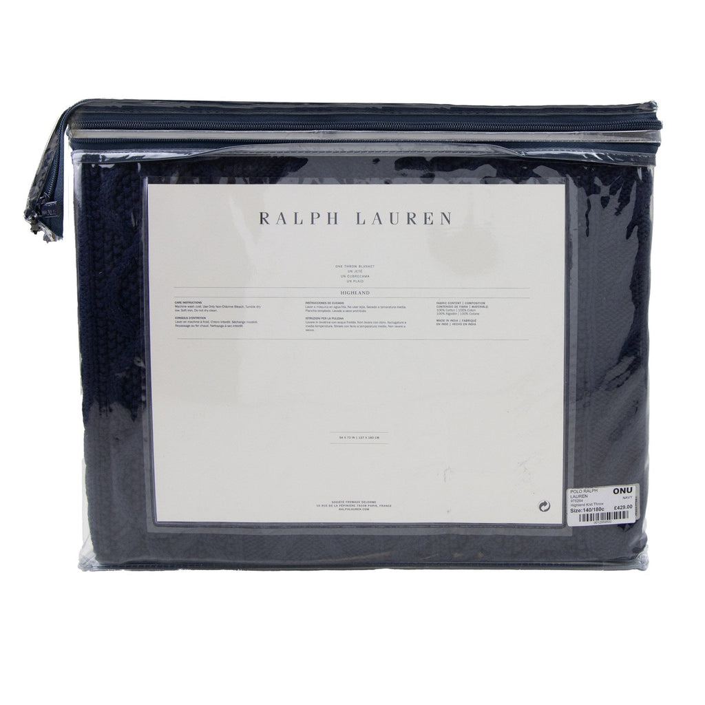 Polo Ralph Lauren Highland Knit Throw Navy