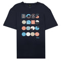 Hugo Boss Tee 3 Artwork Logo T Shirt Dark Navy 402