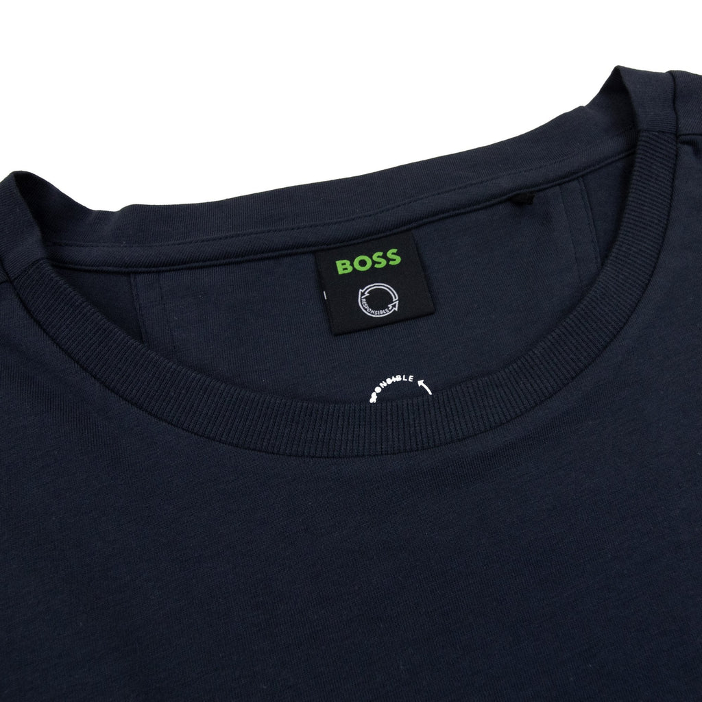 Hugo Boss Tee 3 Artwork Logo T Shirt Dark Navy 402