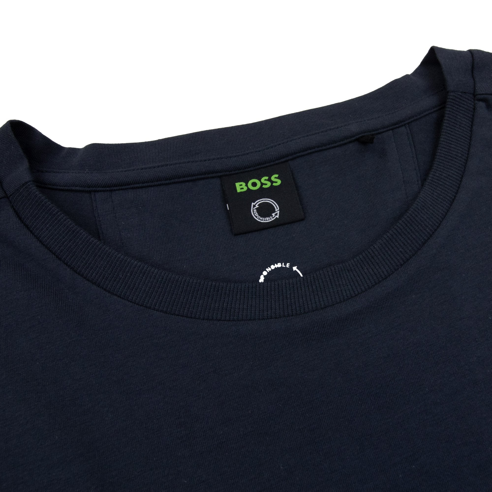 Hugo Boss Tee 3 Artwork Logo T Shirt Dark Navy 402