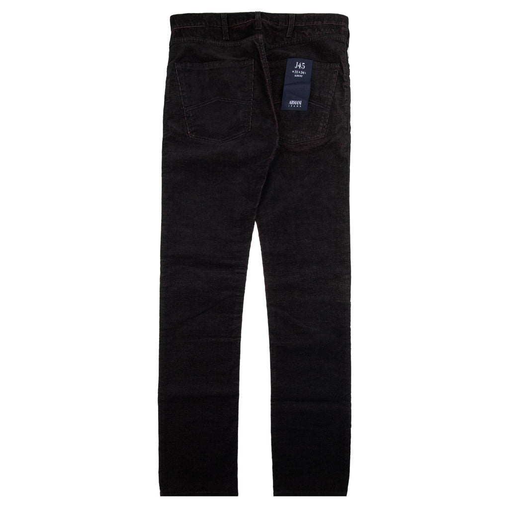 Armani Jeans J45 Velvet Slim Fit Jeans Nero 0205