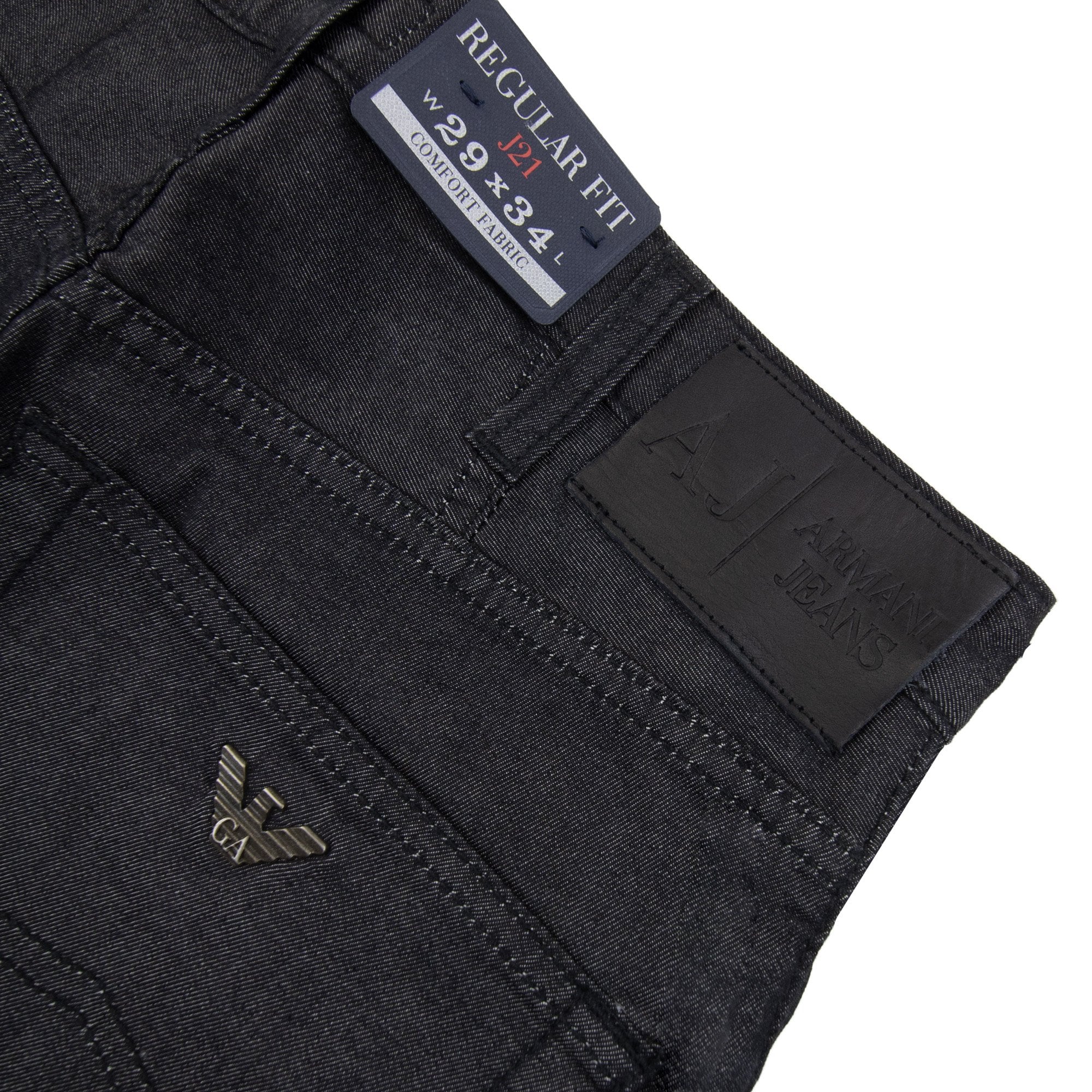 Armani Jeans J21 Comfort Fabric Regular Fit Jeans Nero