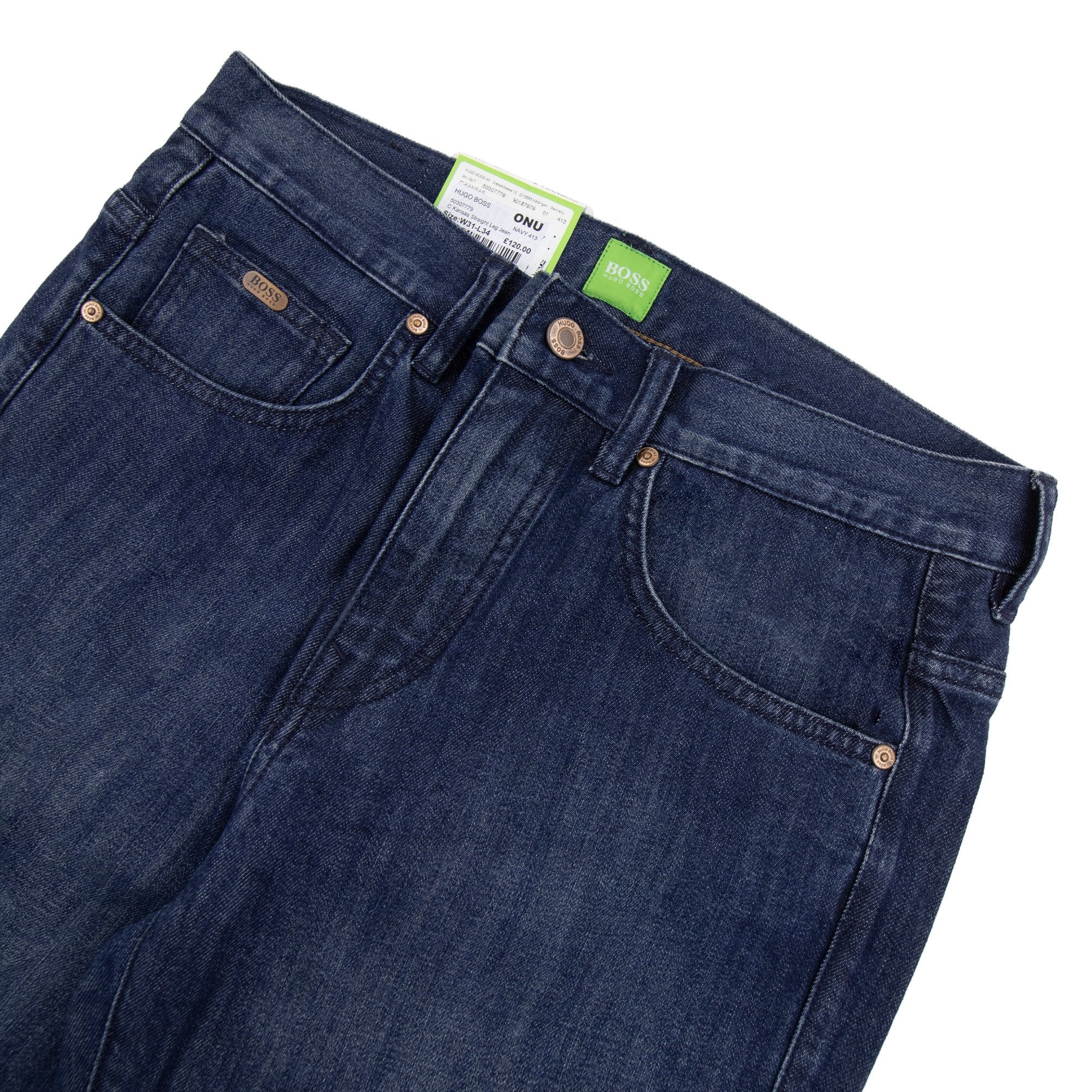 Hugo Boss C Kansas Straight Leg Jean Navy 413