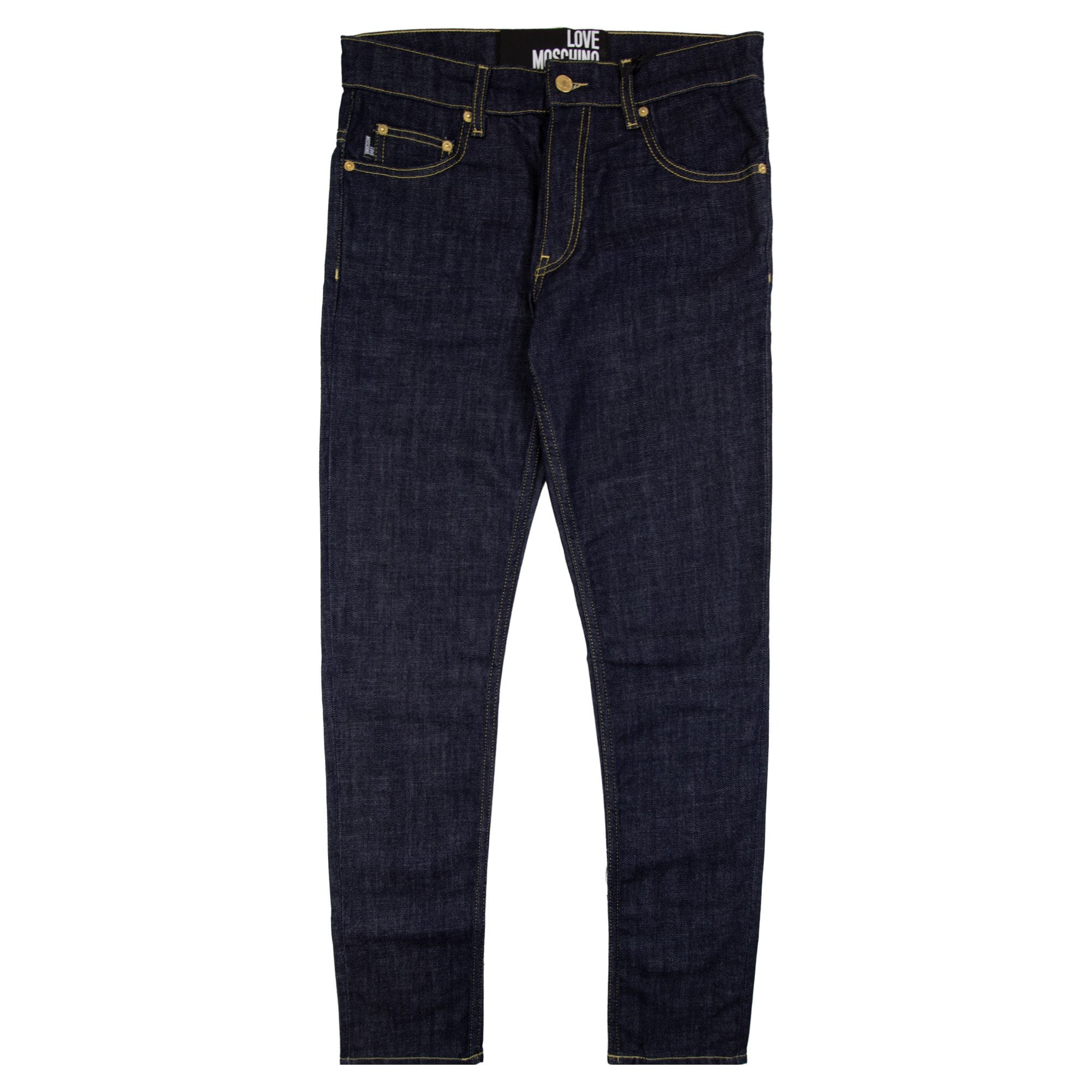 Love Moschino Metal Peace Logo Jeans Dark Blue