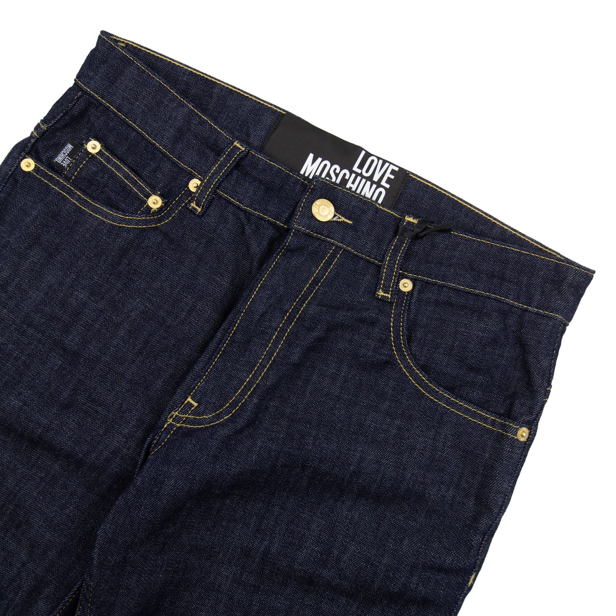 Love Moschino Metal Peace Logo Jeans Dark Blue