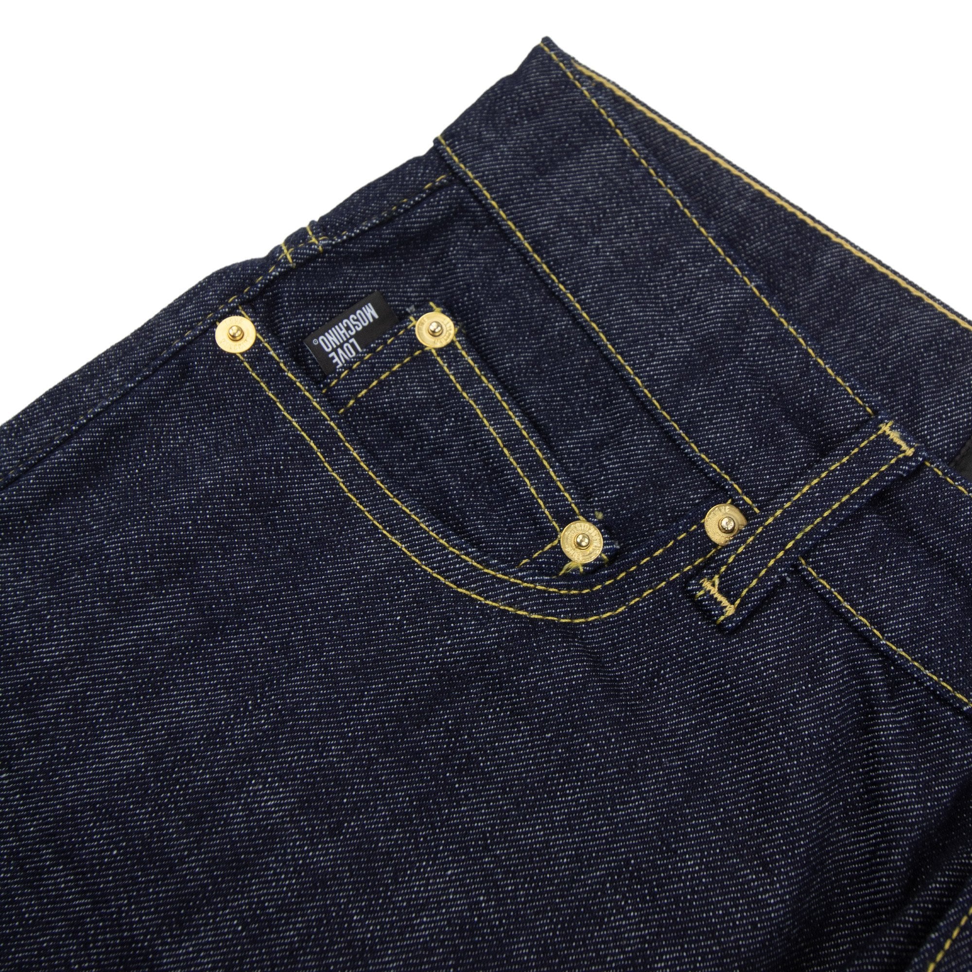 Love Moschino Metal Peace Logo Jeans Dark Blue