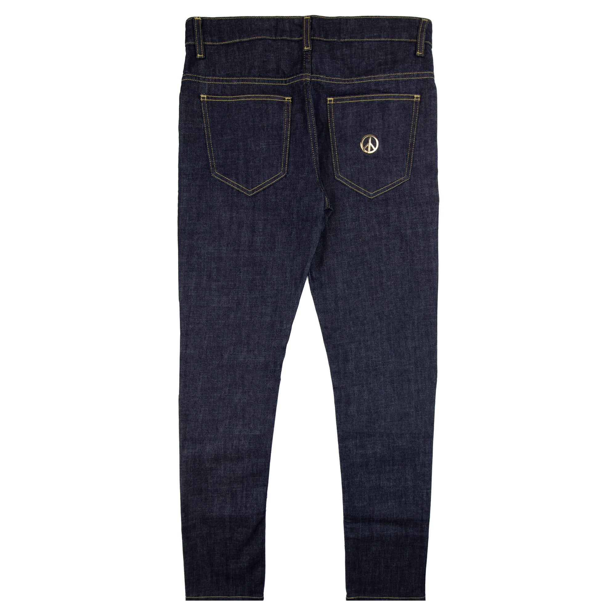 Love Moschino Metal Peace Logo Jeans Dark Blue