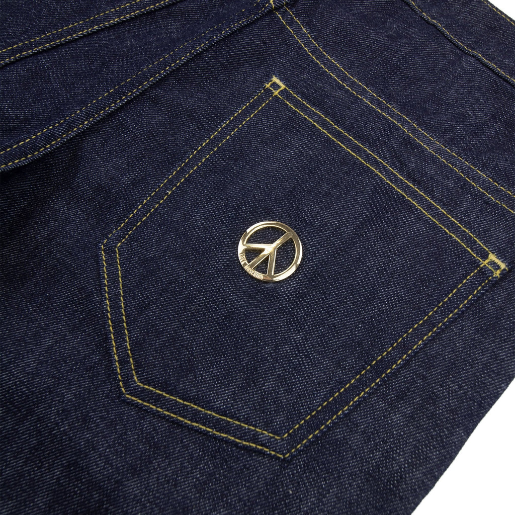 Love Moschino Metal Peace Logo Jeans Dark Blue