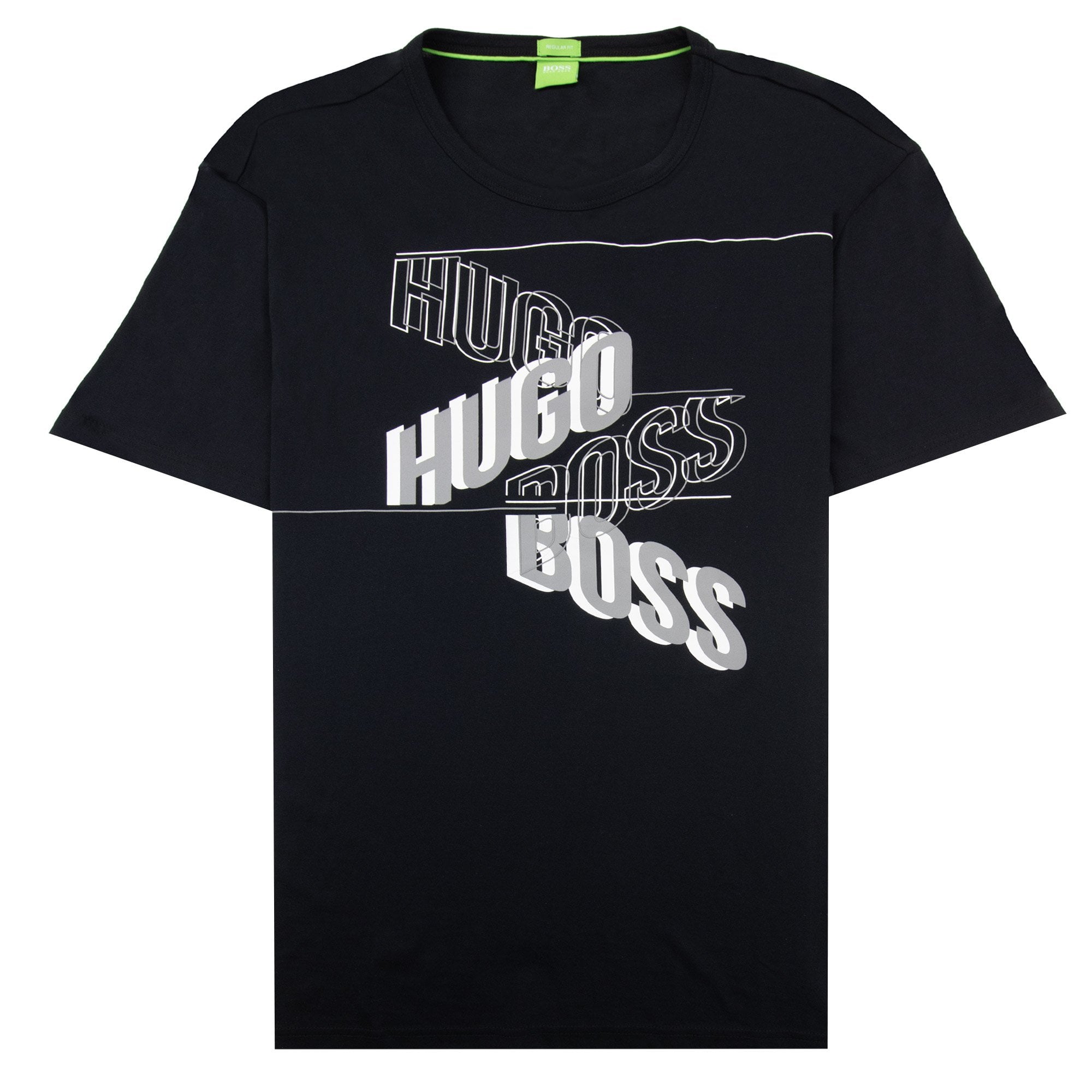 Hugo Boss Shadow Print Logo Tee 2 T Shirt Black 001