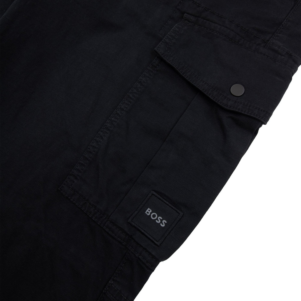 Hugo Boss Sisla 5 Logo Patch Stretch Cargo Pants Black 001