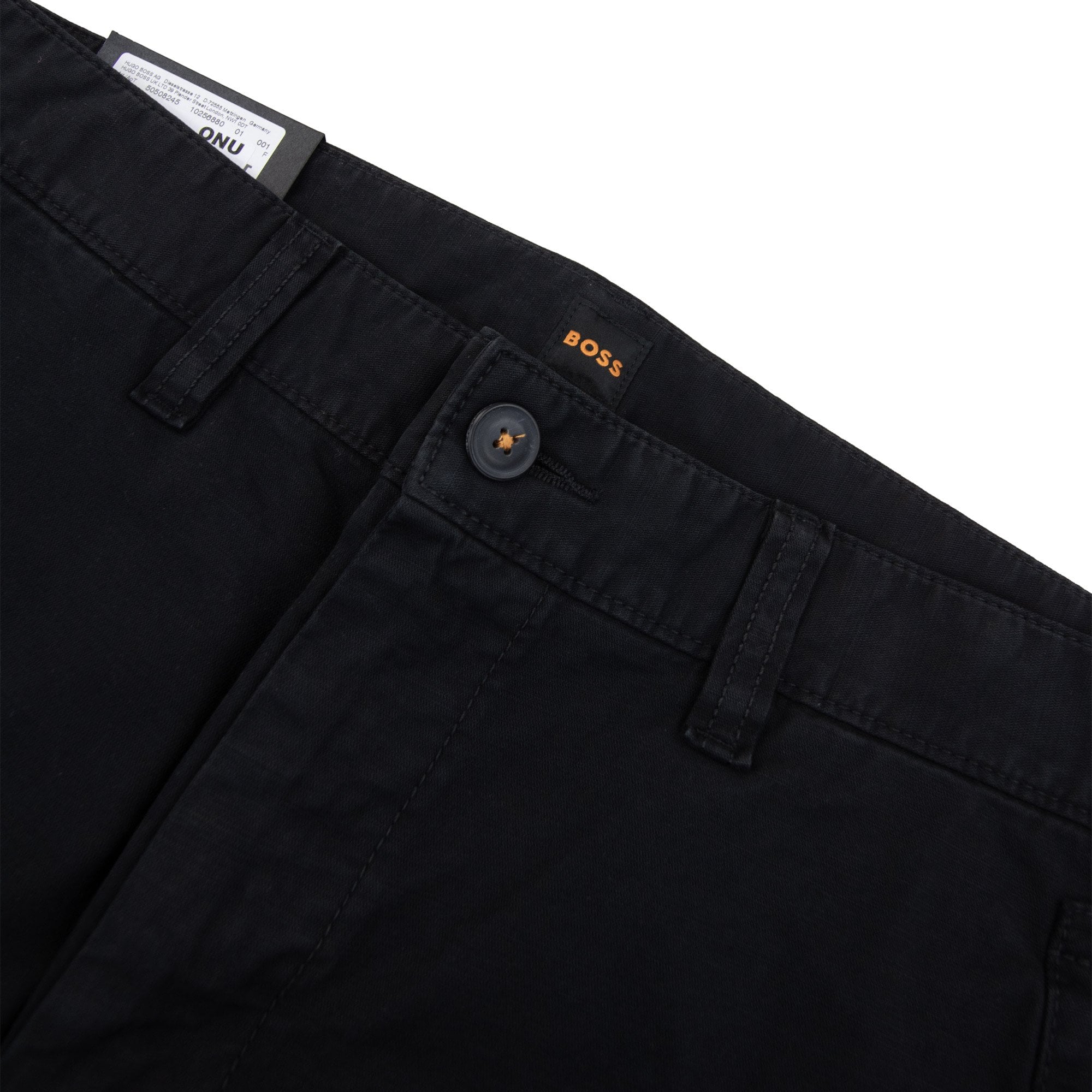 Hugo Boss Sisla 5 Logo Patch Stretch Cargo Pants Black 001