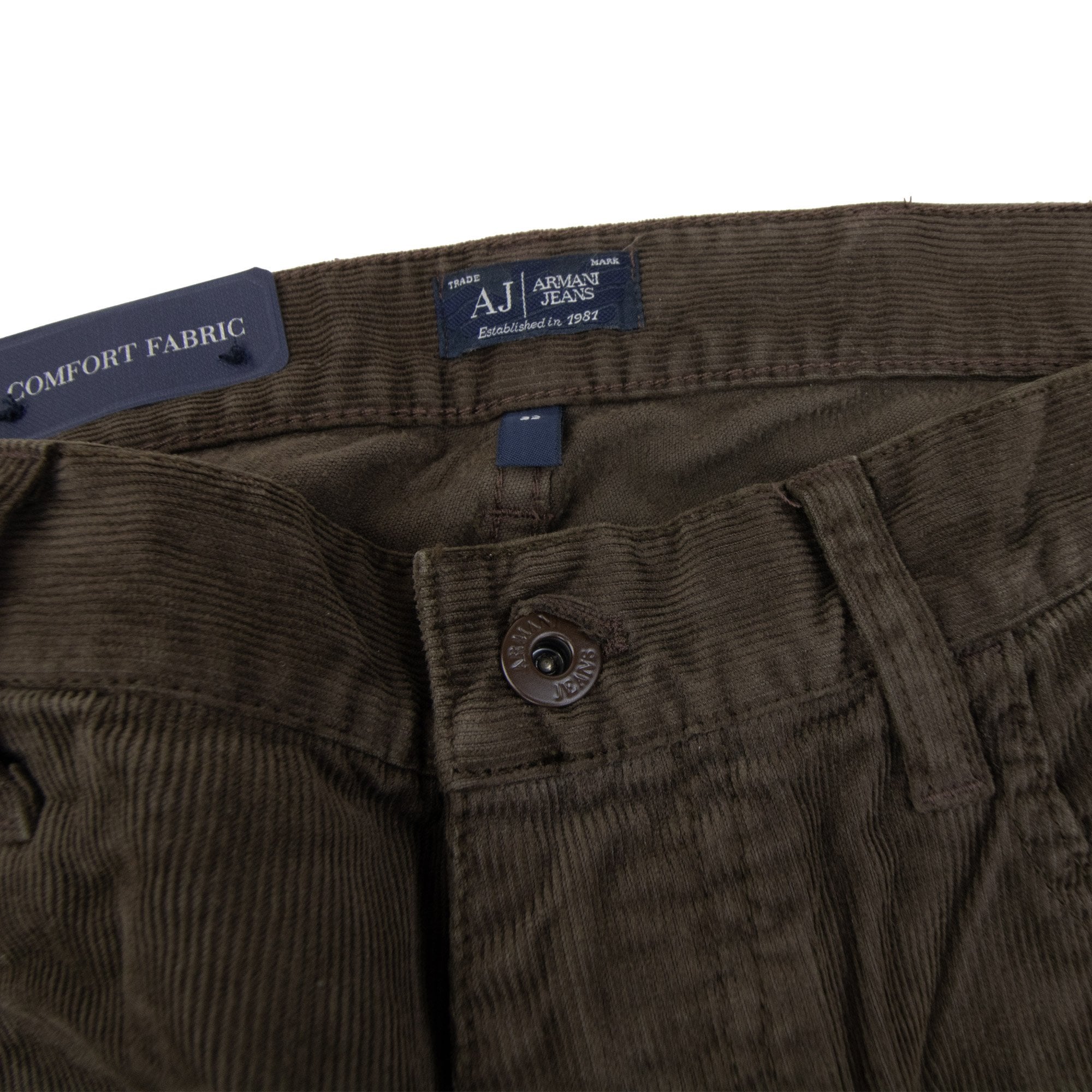 Armani Jeans J45 Slim Fit Comfort Fabric Jeans Marrone Brown
