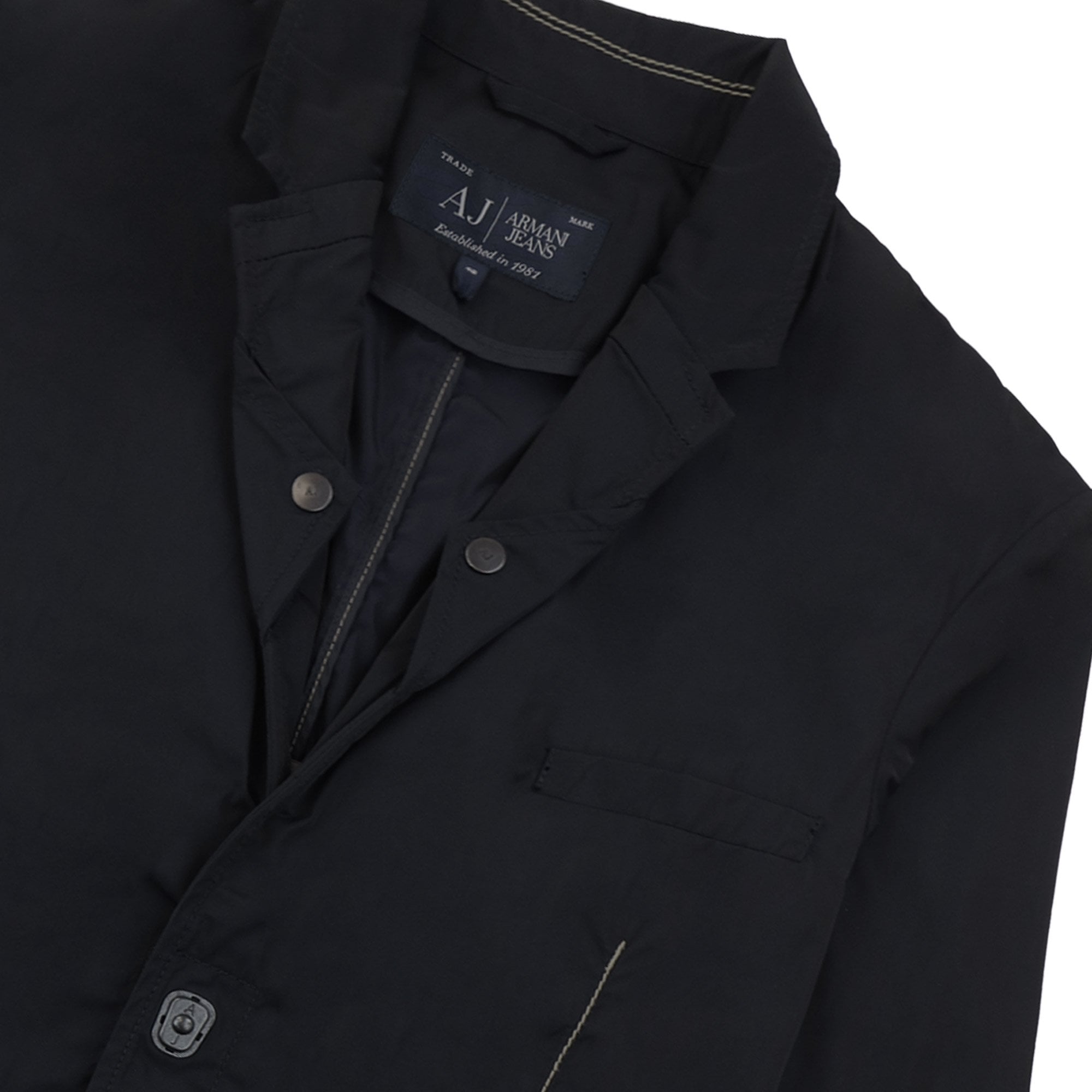 Armani Jeans Nylon Blazer Jacket Black