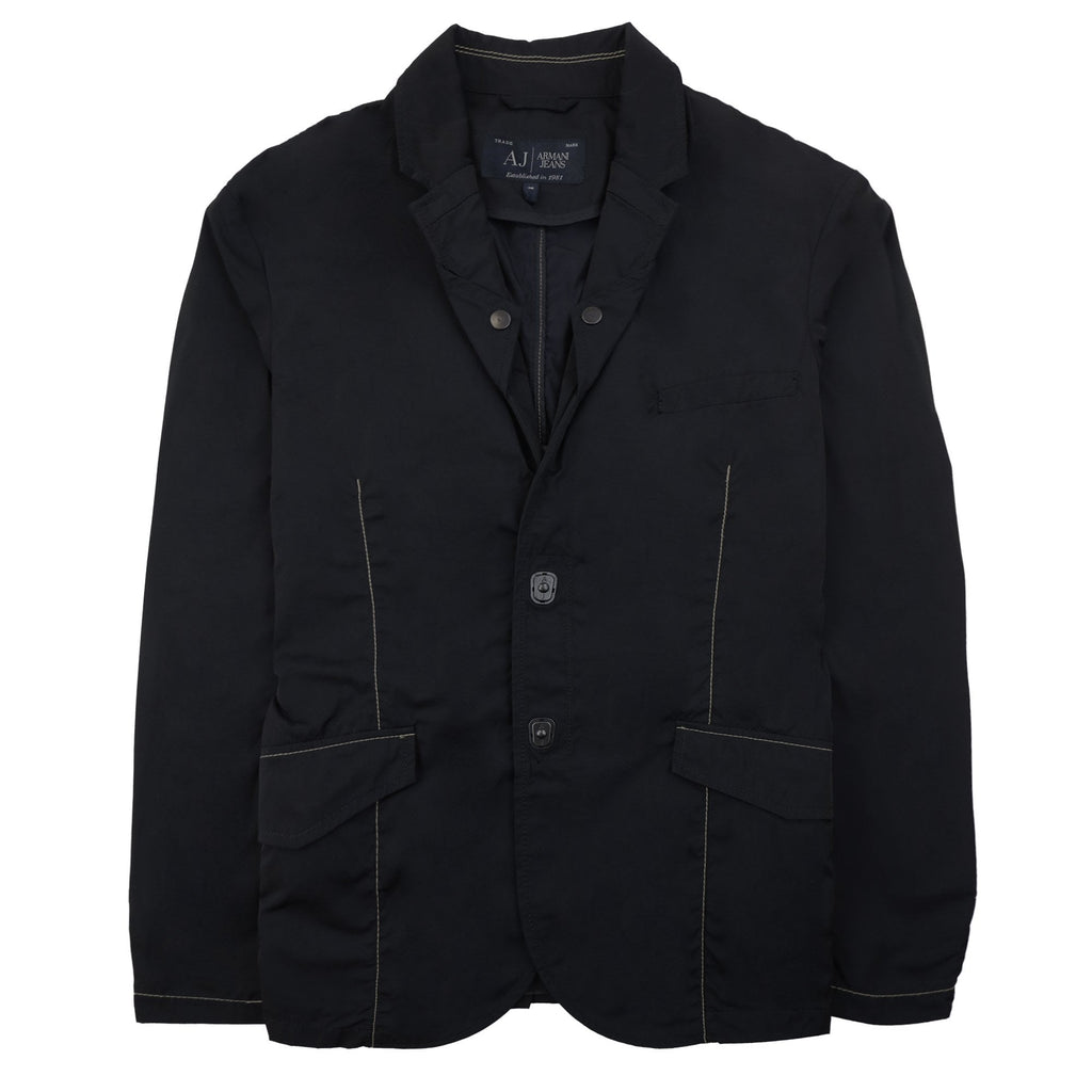 Armani Jeans Nylon Blazer Jacket Black