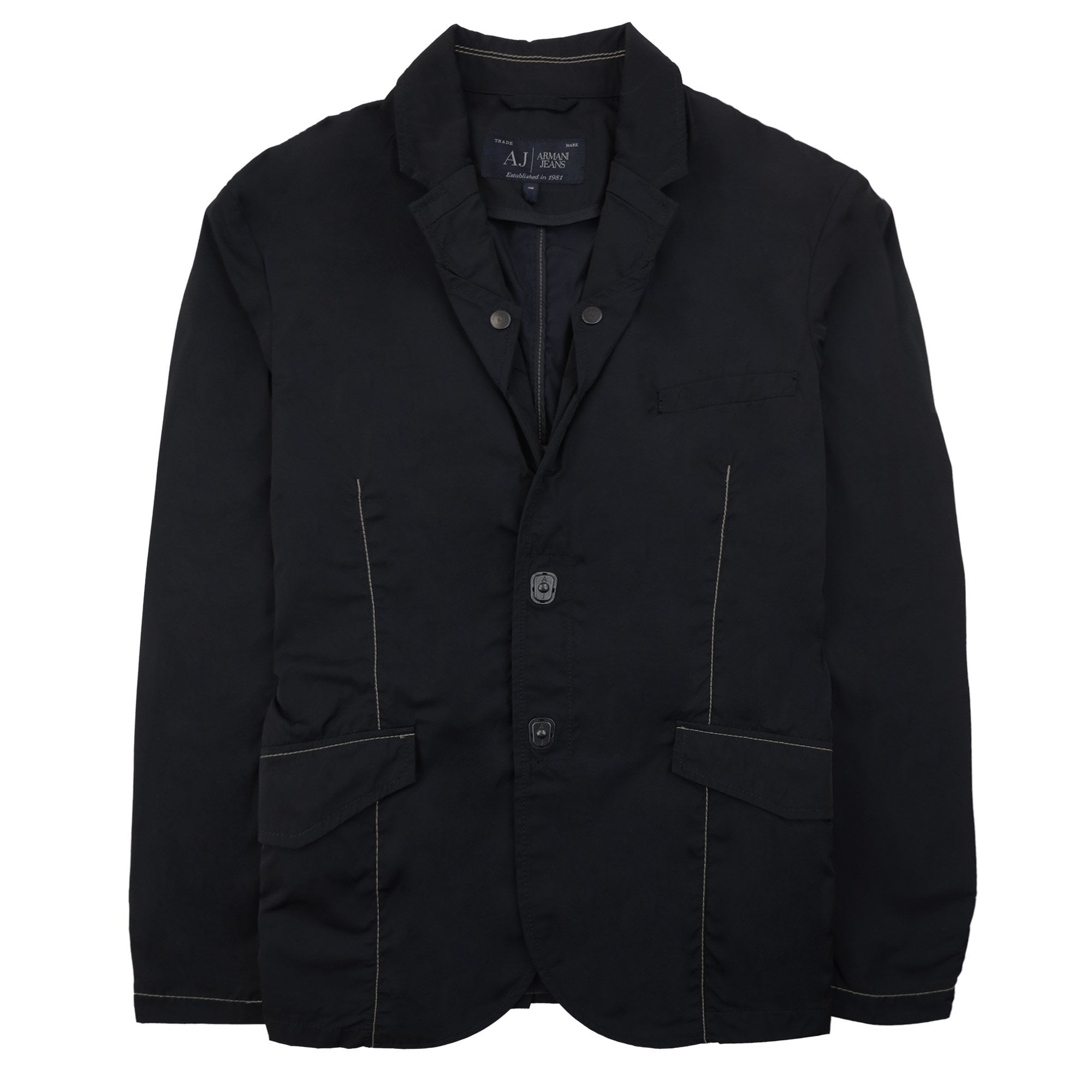 Armani Jeans Nylon Blazer Jacket Black