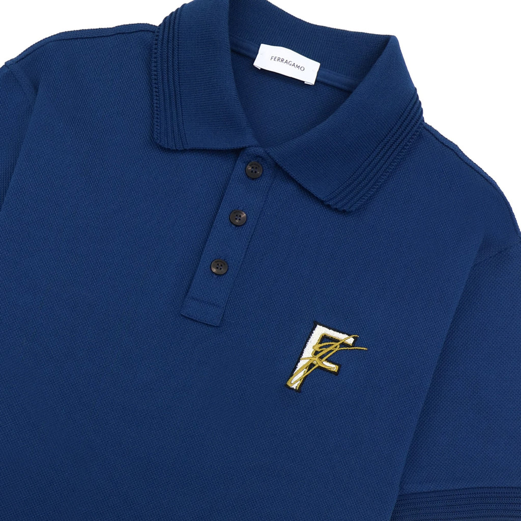 Ferragamo Cotton Polo Shirt Blue